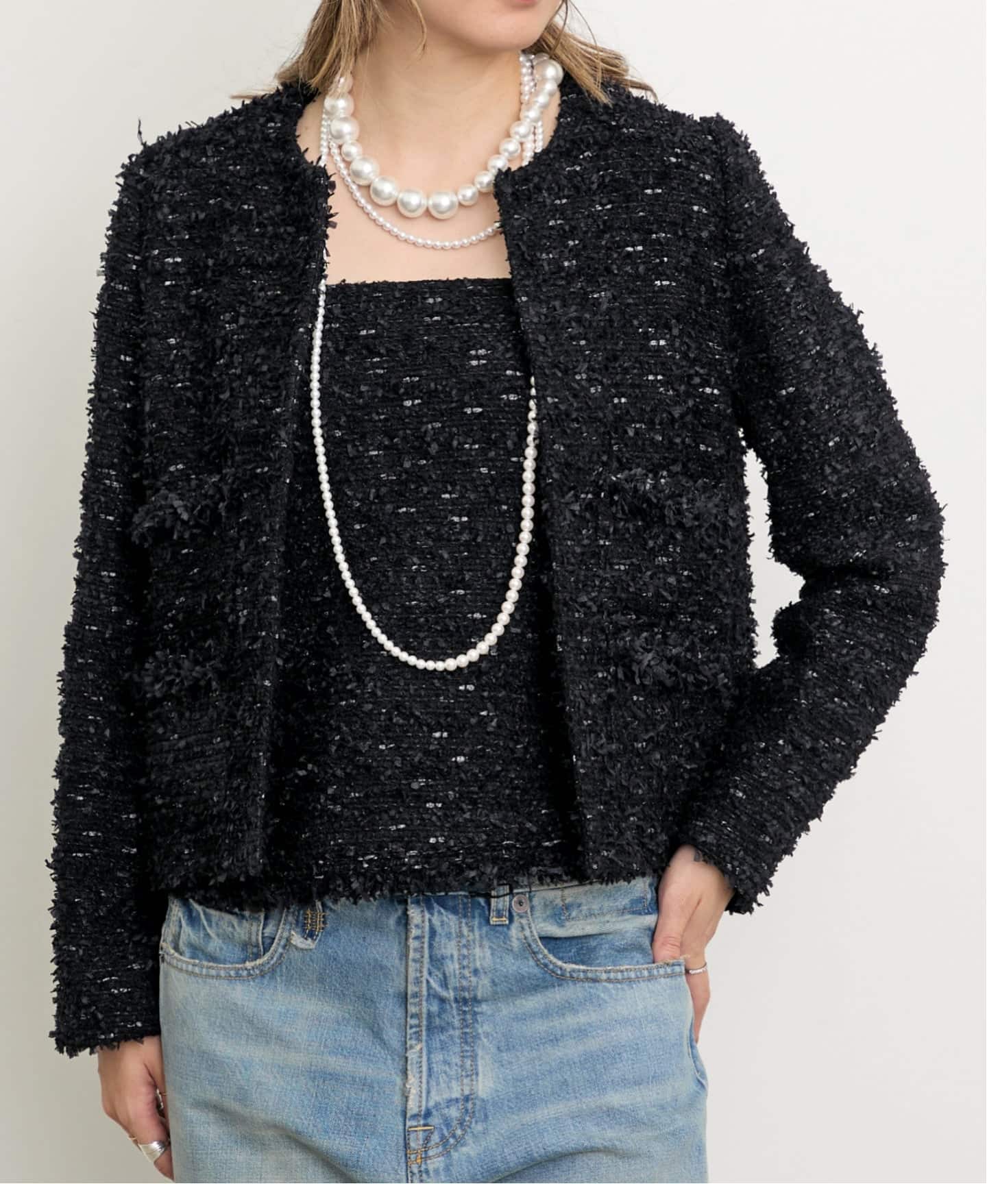 【24SS】アパルトモン Original Yarn Tweed Jacket 24SS】アパルトモン Original Yarn Tweed Jacket 24SS
