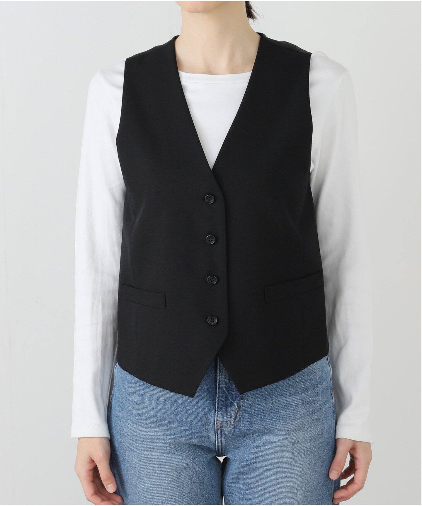 High twist yarn Vest（ジレ）｜L