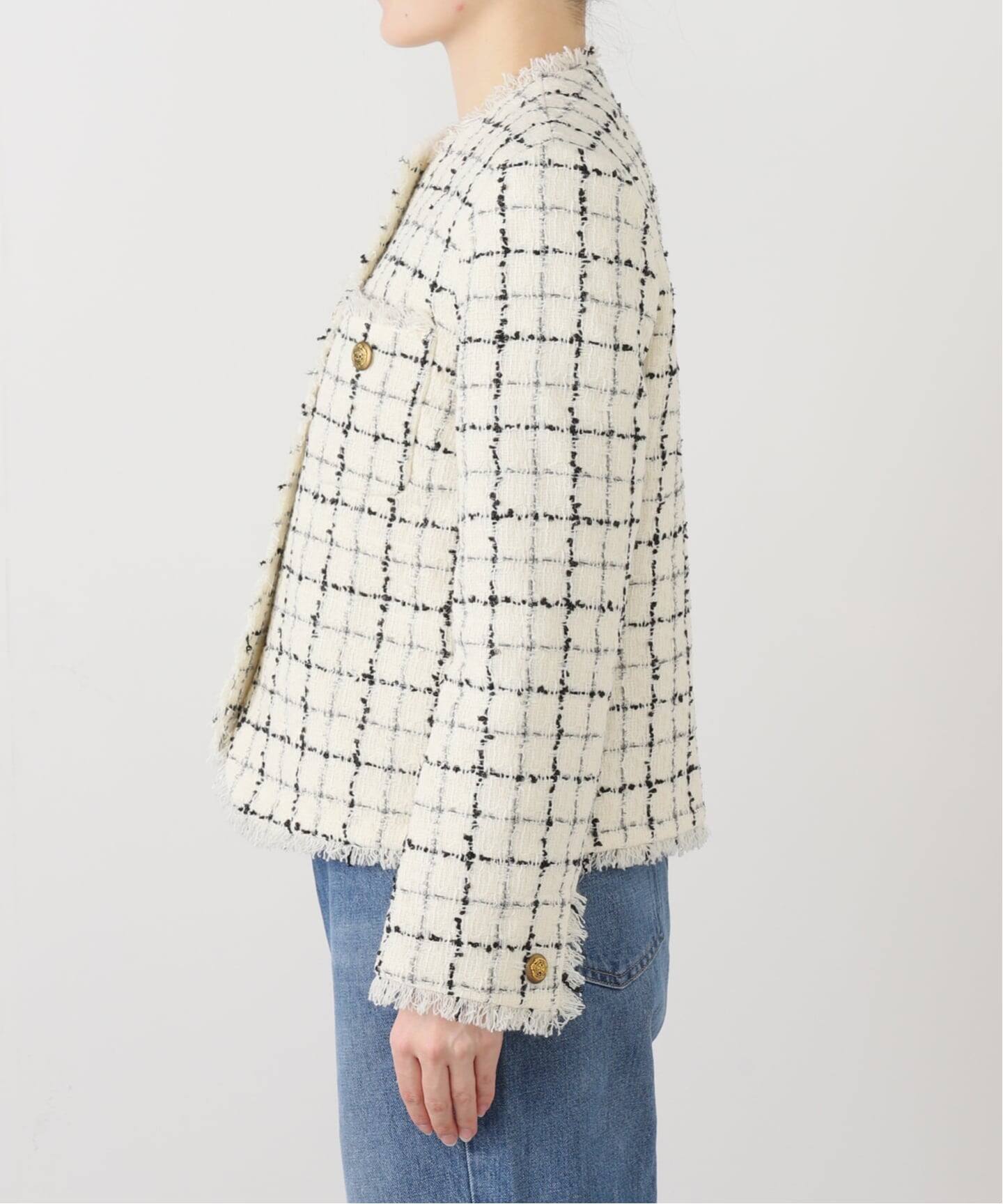 LINTON TWEED SHORT JACKET（その他ジャケット・スーツ）｜L