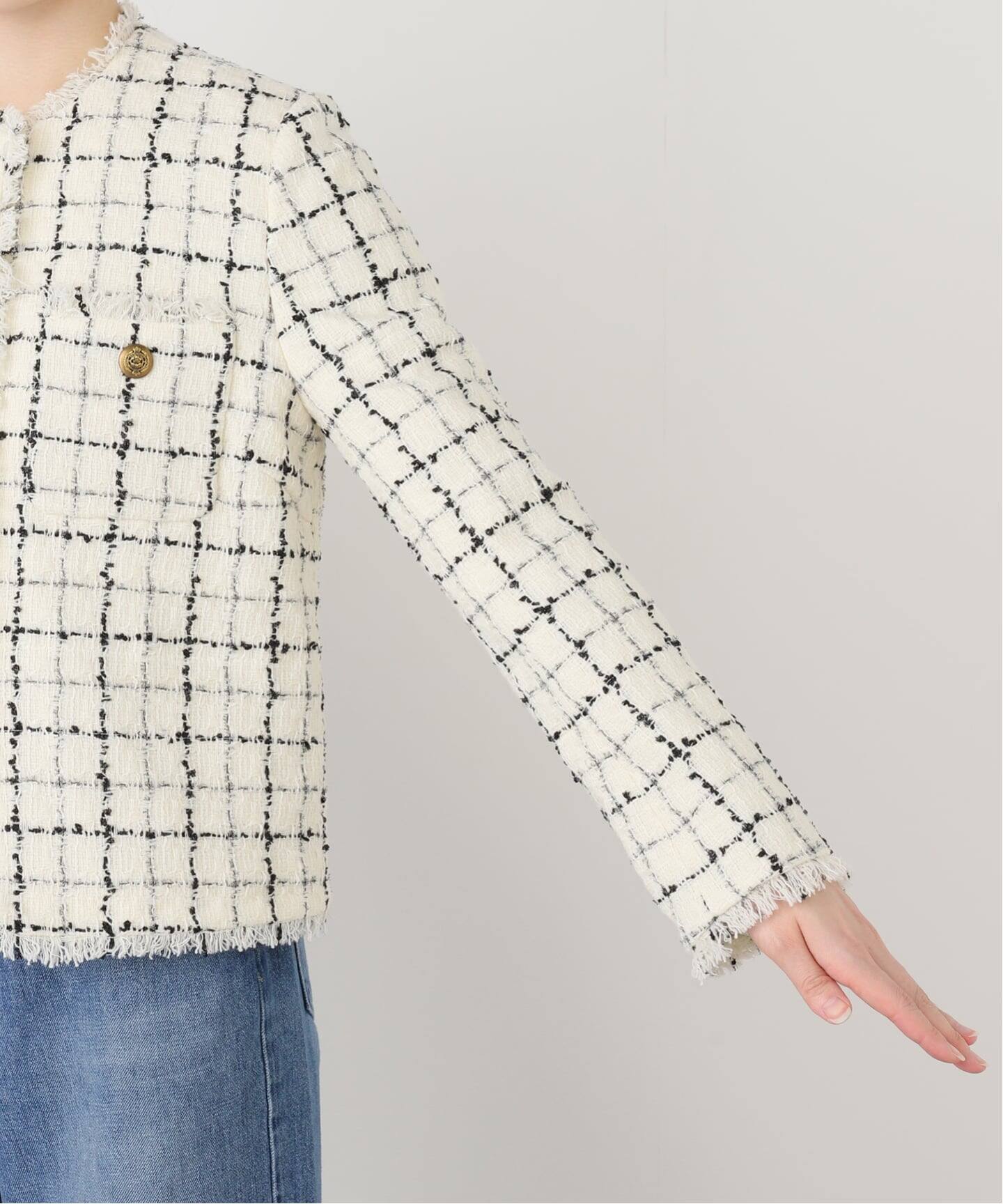 LINTON TWEED SHORT JACKET（その他ジャケット・スーツ）｜L