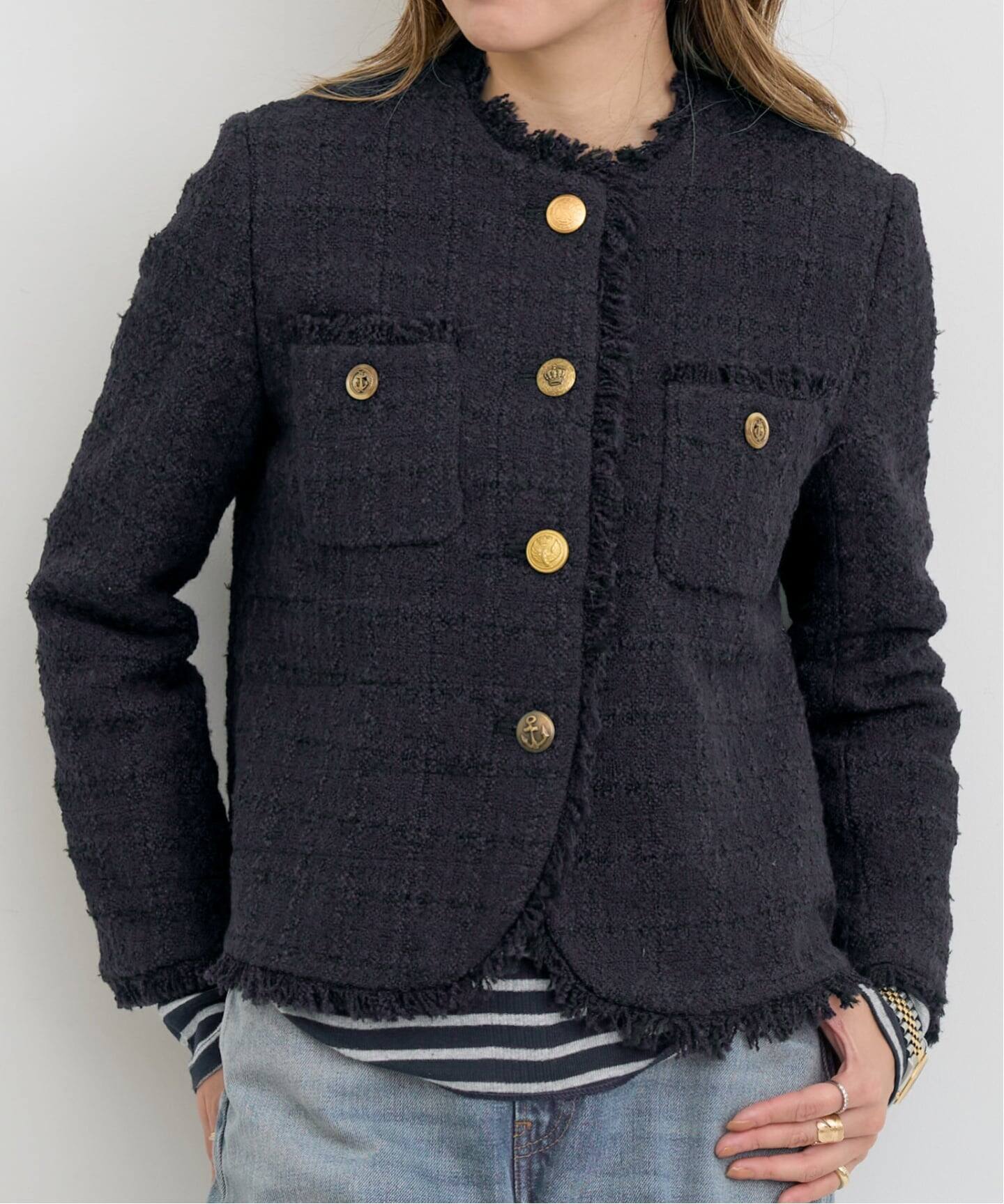LINTON TWEED SHORT JACKET（その他ジャケット・スーツ）｜L 