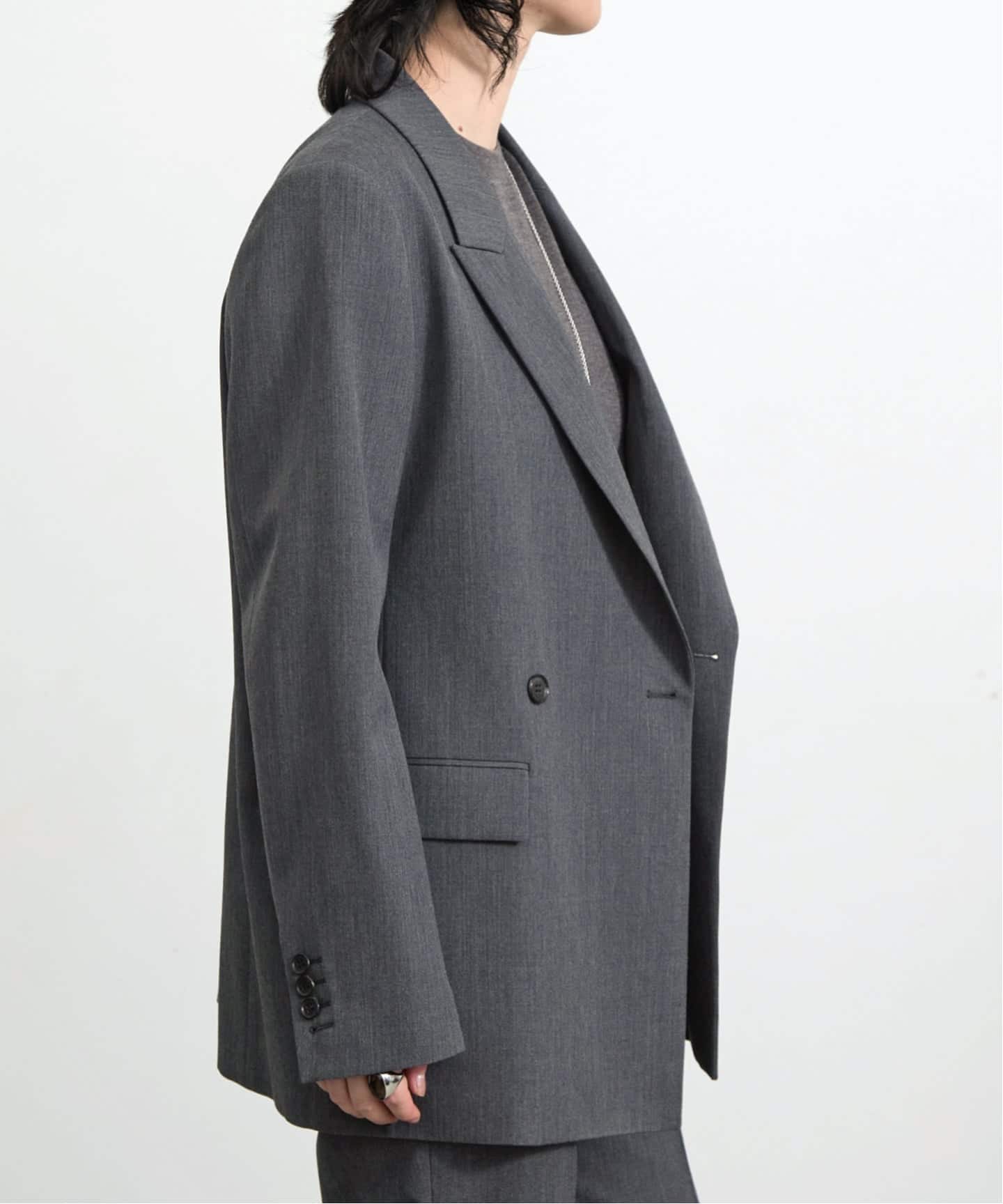 最終価格　黒のテーラードジャケット　アパルトモン 予約》DOUBLE BREASTED JACKET（テーラードジャケット）｜L