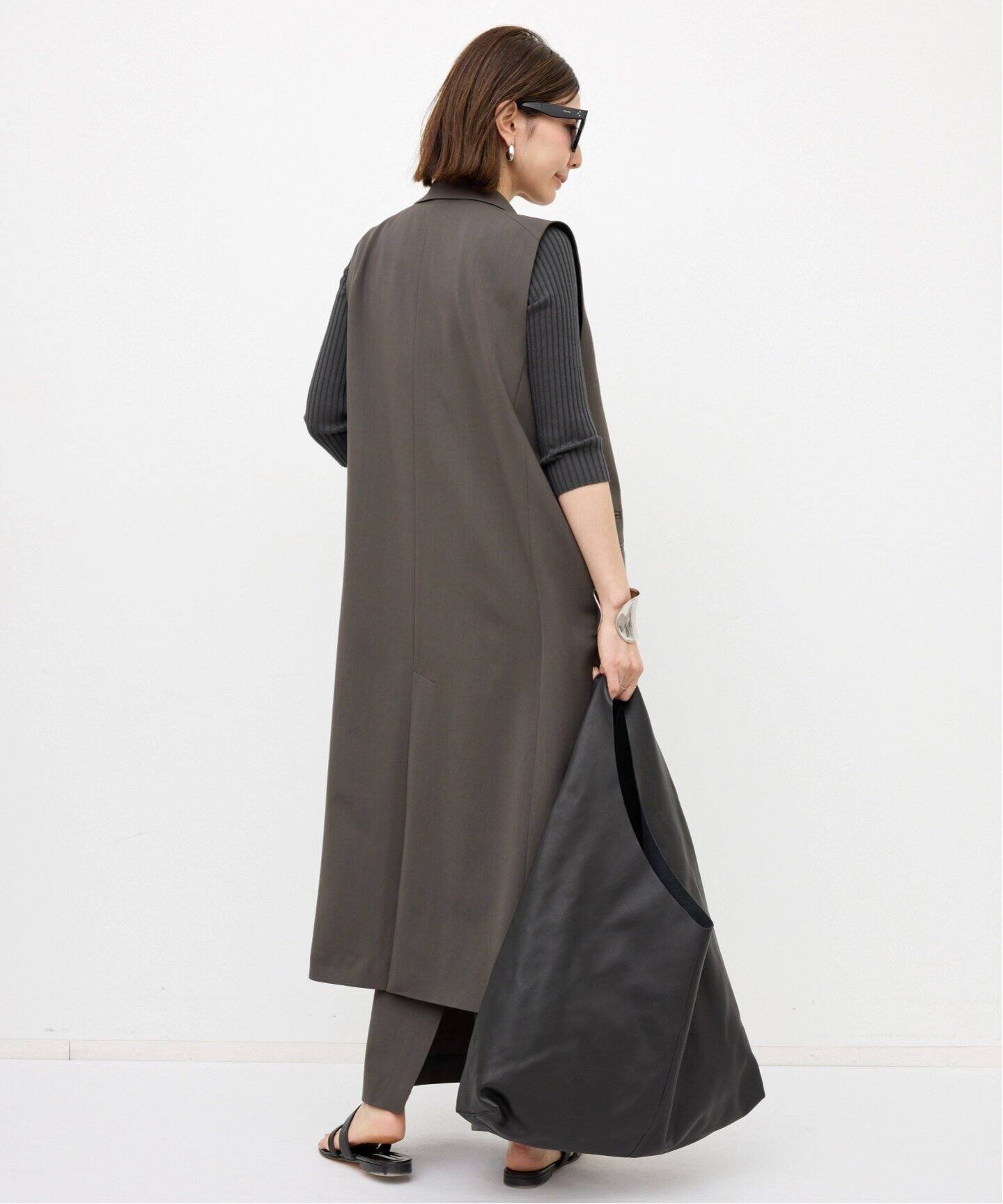 FINE WOOL LONG VEST（ジレ）｜L