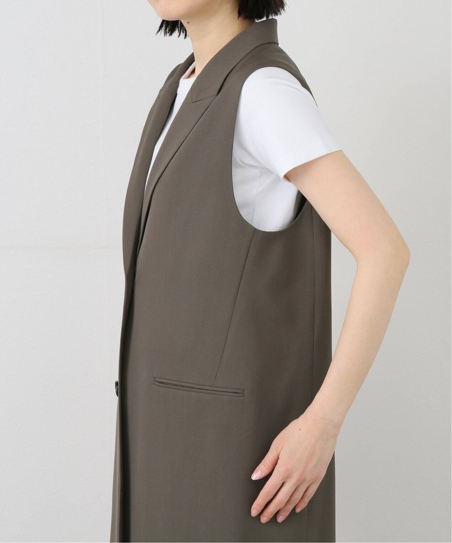 FINE WOOL LONG VEST（ジレ）｜L