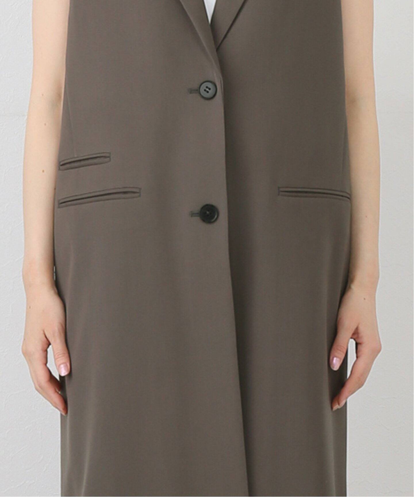 FINE WOOL LONG VEST（ジレ）｜L