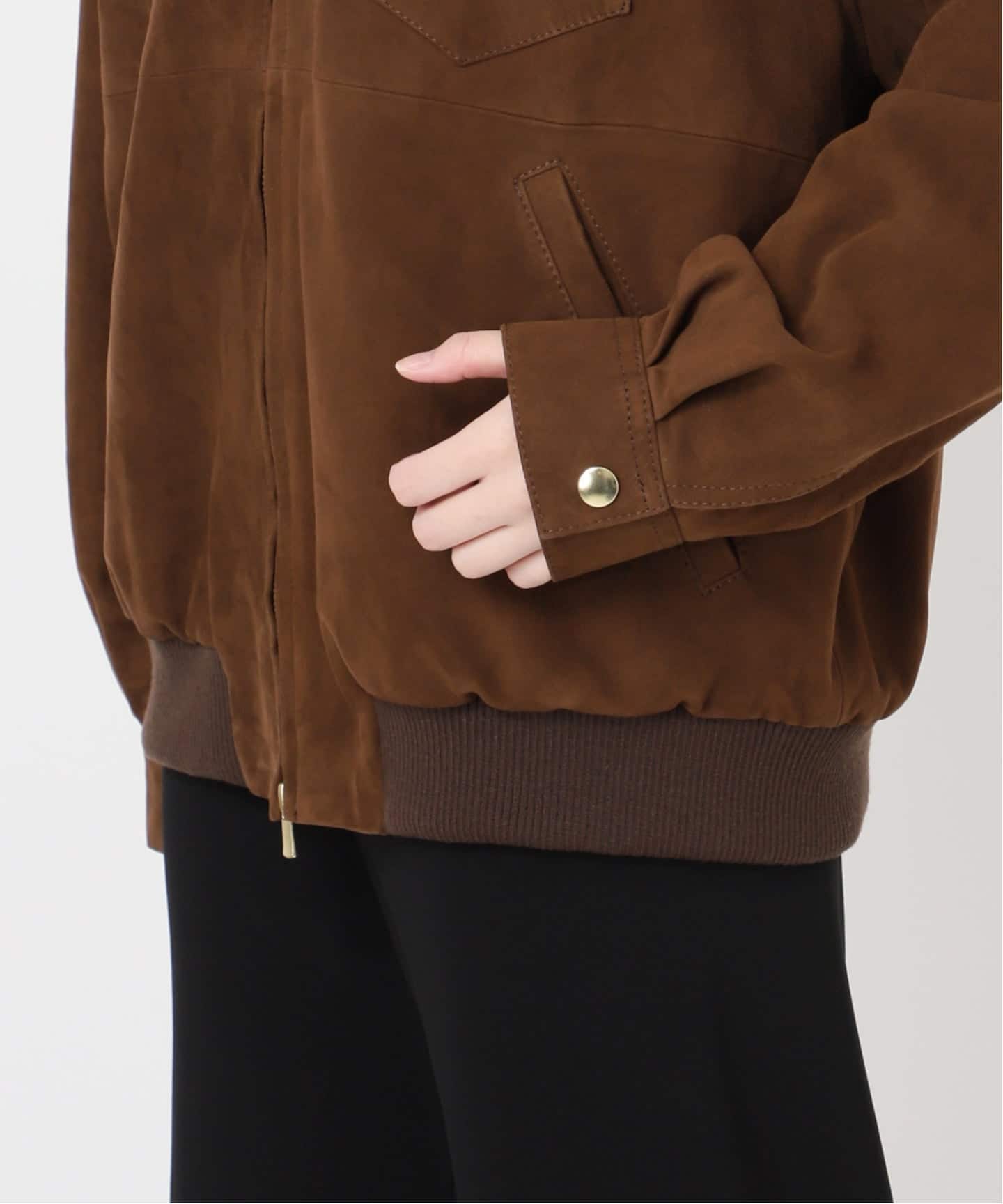 L'Appartement アパルトモン Sweat Coat◆ブラウン L'Appartement（アパルトモン）の「ミンクZIPブルゾン（その他ブルゾン