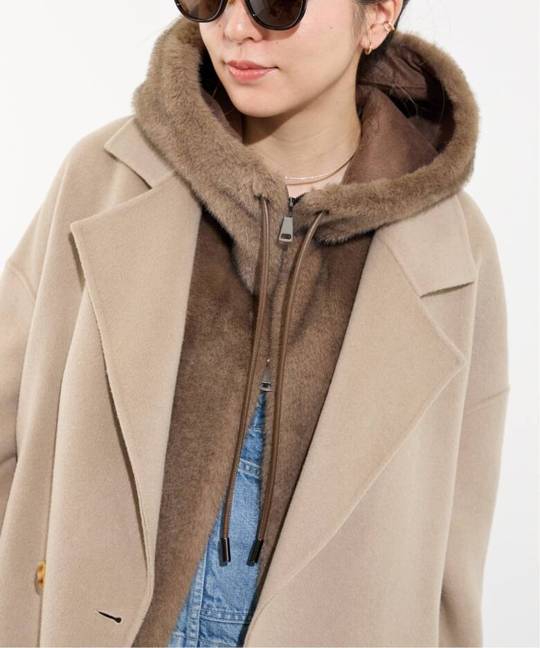 LOU ANDREA/ルーアンドレア】 HOOD VEST（ジレ）｜L