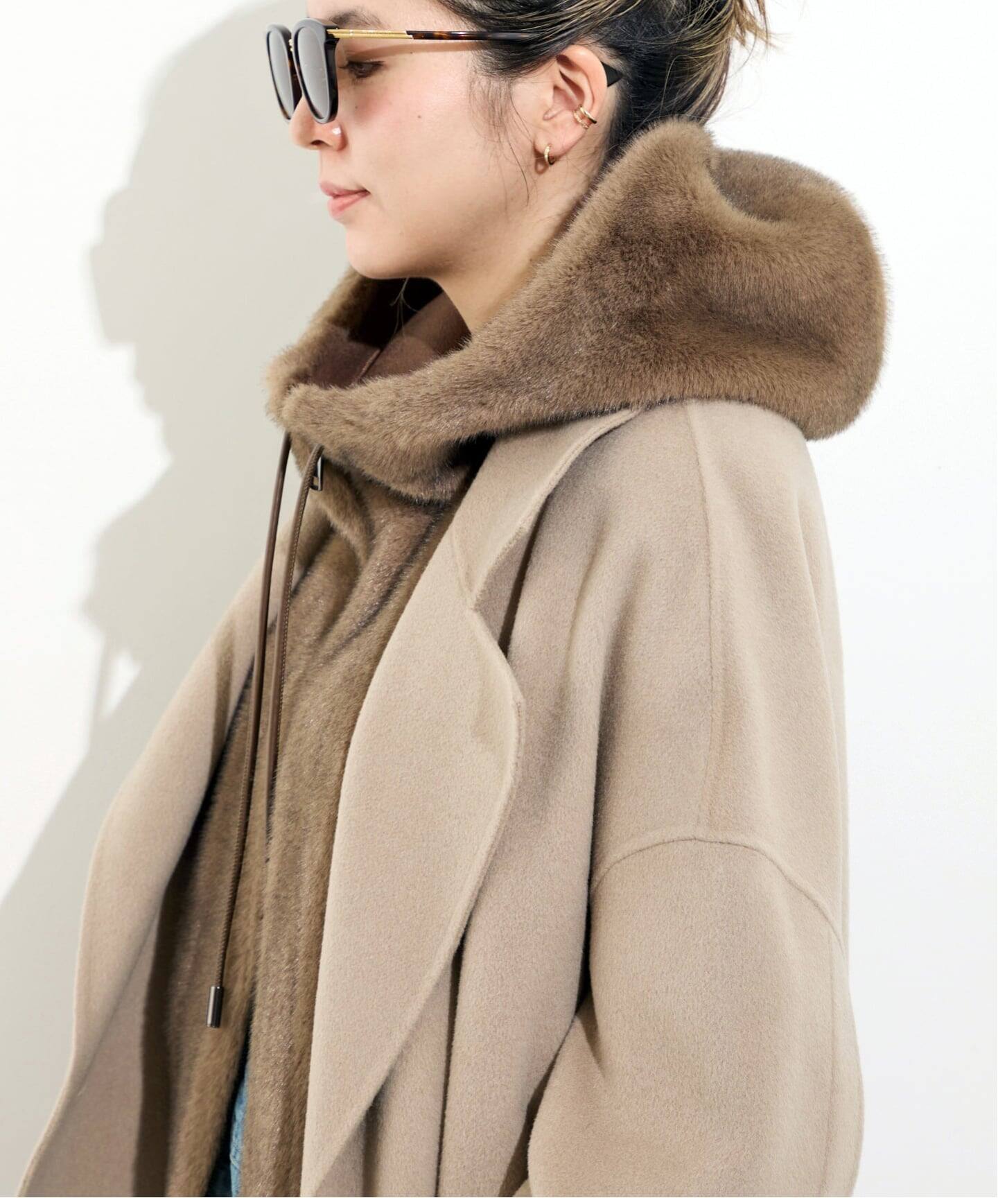 LOU ANDREA/ルーアンドレア】 HOOD VEST（ジレ）｜L
