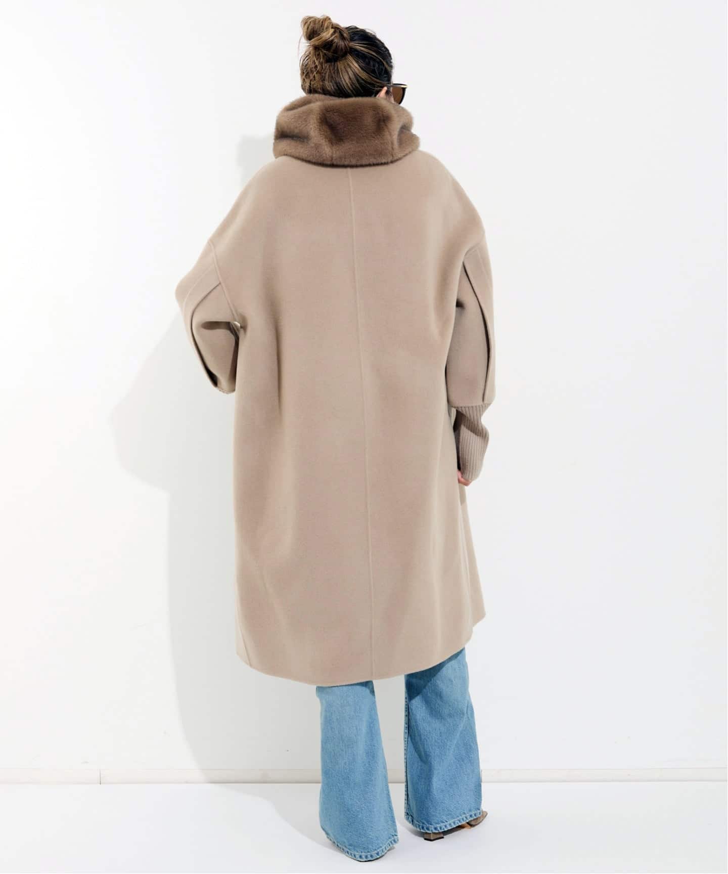 美品★LOU ANDREA★人気完売モデル★HOODIE COAT★ベージュ 予約》【LOU ANDREA/ルーアンドレア】 HOOD VEST（ジレ）｜L