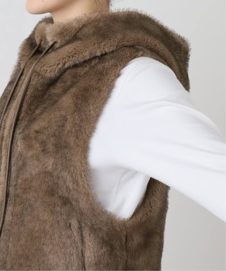 LOU ANDREA/ルーアンドレア】 HOOD VEST（ジレ）｜L 新品タグ付【LOU ANDREA/ルーアンドレア】 HOOD VEST