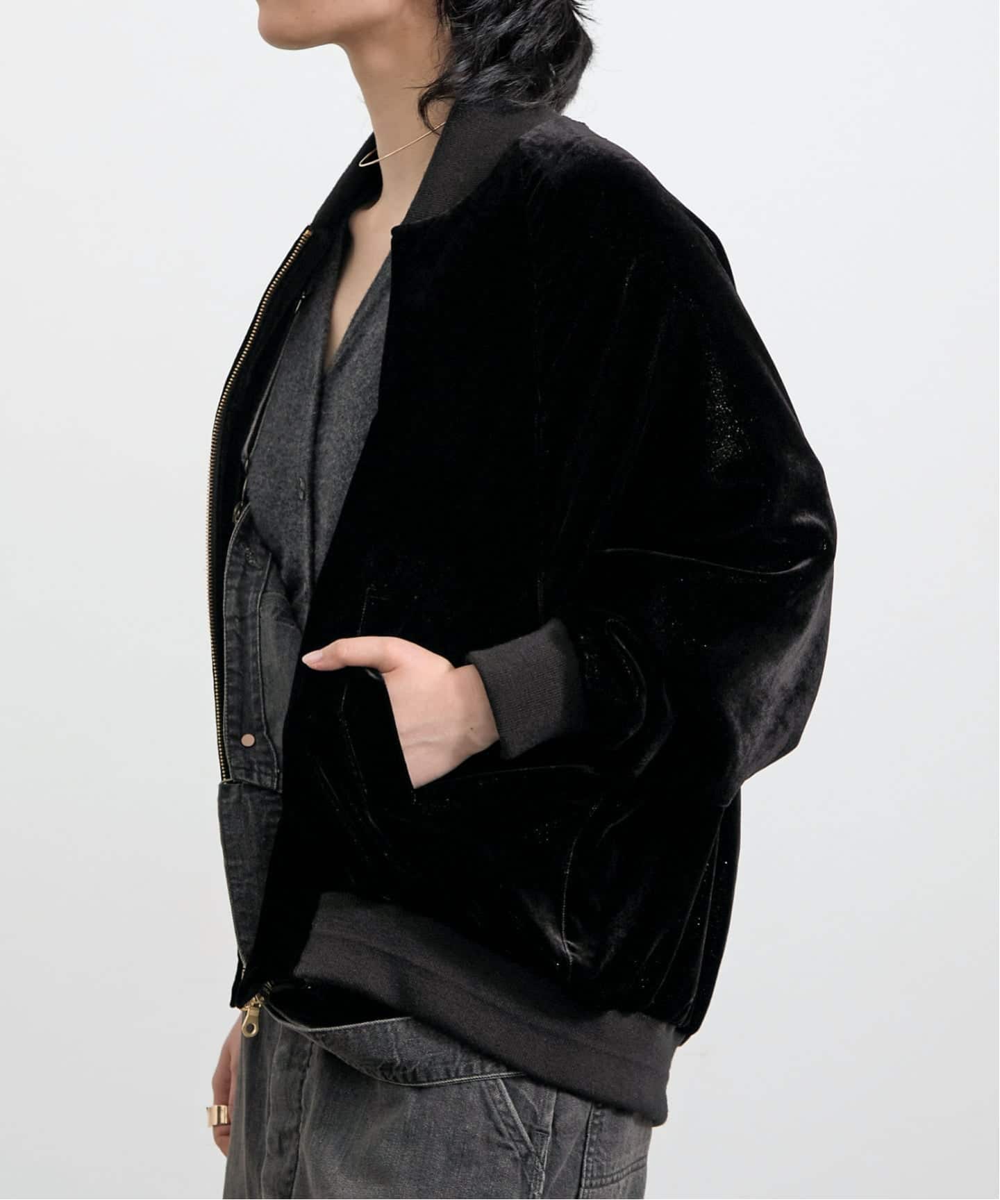 アパルトモン・AP STUDIO クチュールドアダム　ベルベットジャケット COUTURE D'ADAM/クチュールドアダム】 VELVET DRESS JACKET