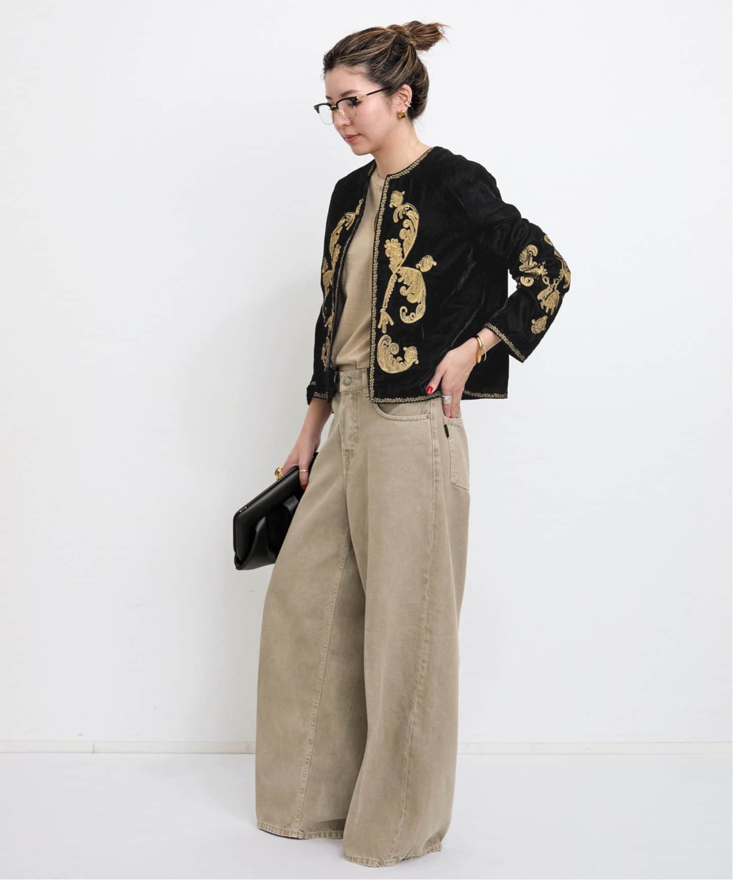 COUTURE D'ADAM/クチュールドアダム】 VELVET EMBROIDERY JACKET
