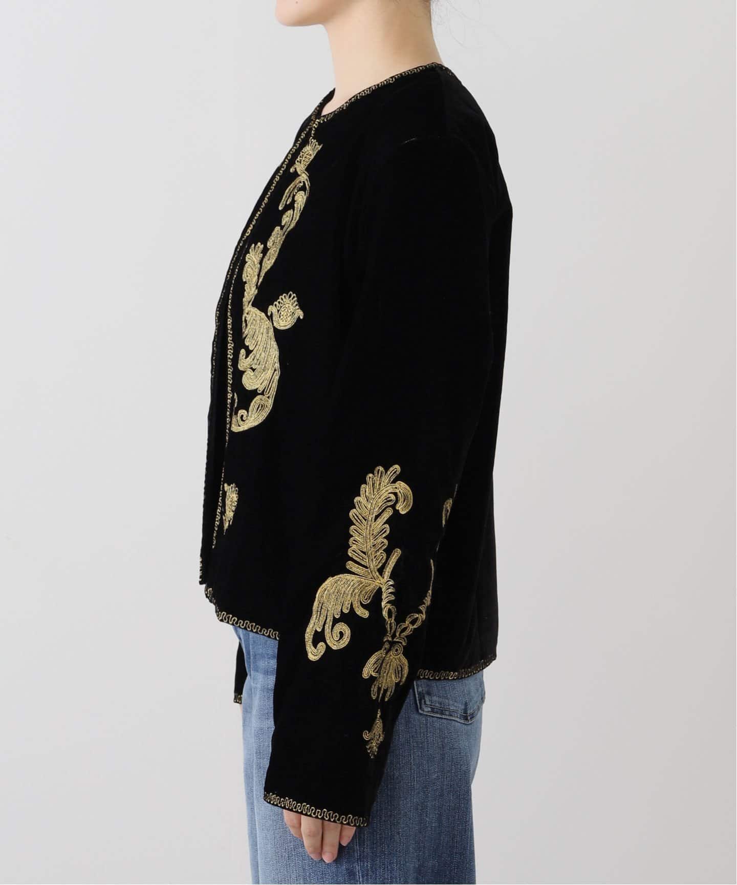 COUTURE D'ADAM/クチュールドアダム】 VELVET EMBROIDERY JACKET