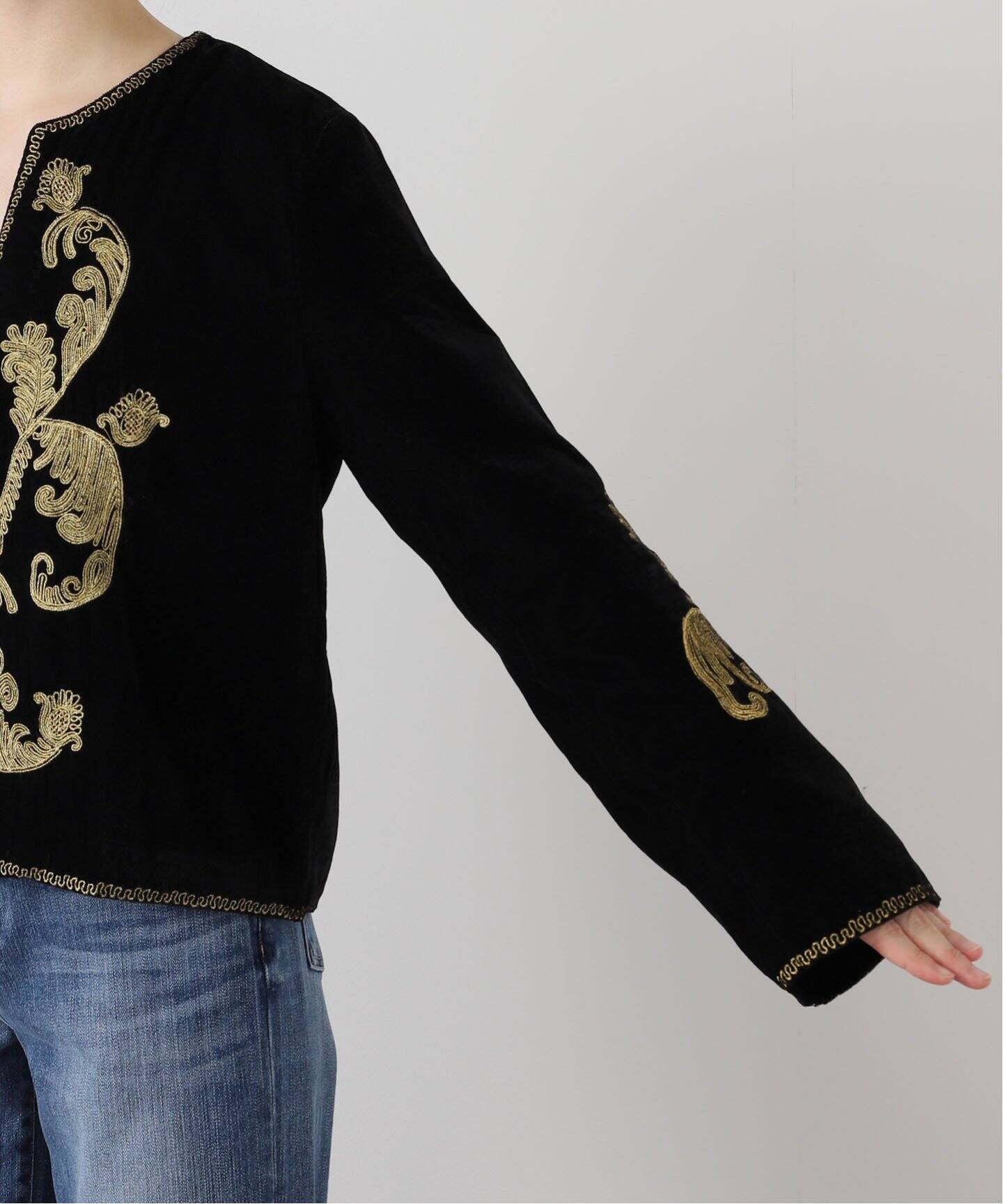 新品未使用！クチュールドアダム　Velvet Embroidery Jacket COUTURE D'ADAM/クチュールドアダム】 VELVET EMBROIDERY JACKET