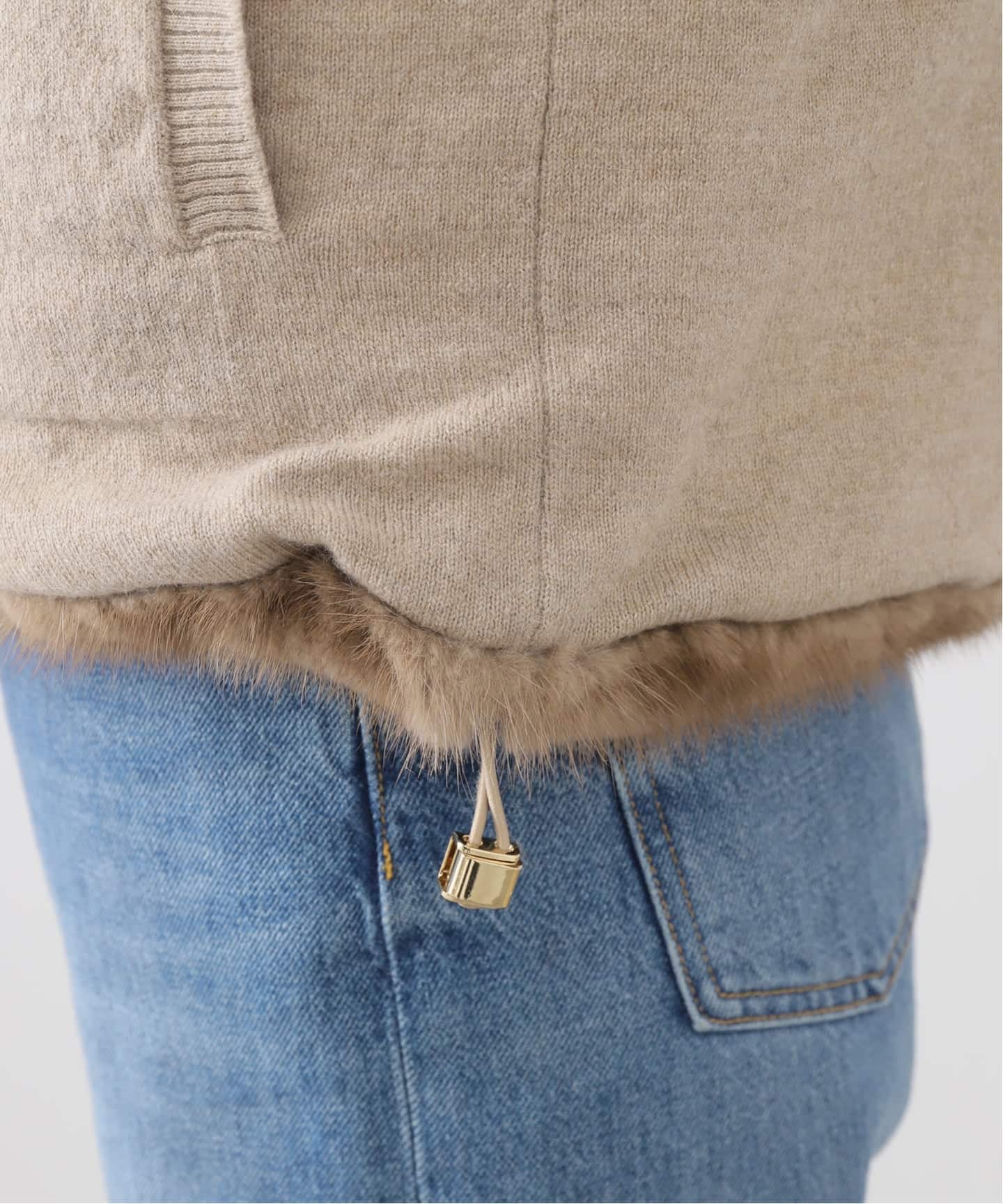 SUPREMA/シュプレマ】 MINK CASHEMERE HOOD VEST（その他