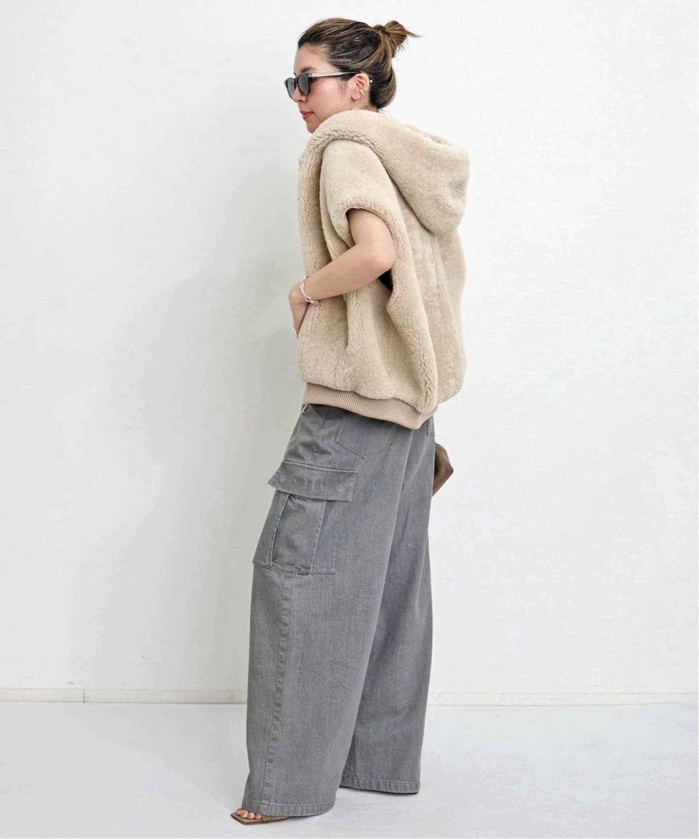 トップス L'Appartement VENTCOUVERT MOUTON VEST VENTCOUVERT】MOUTON VEST