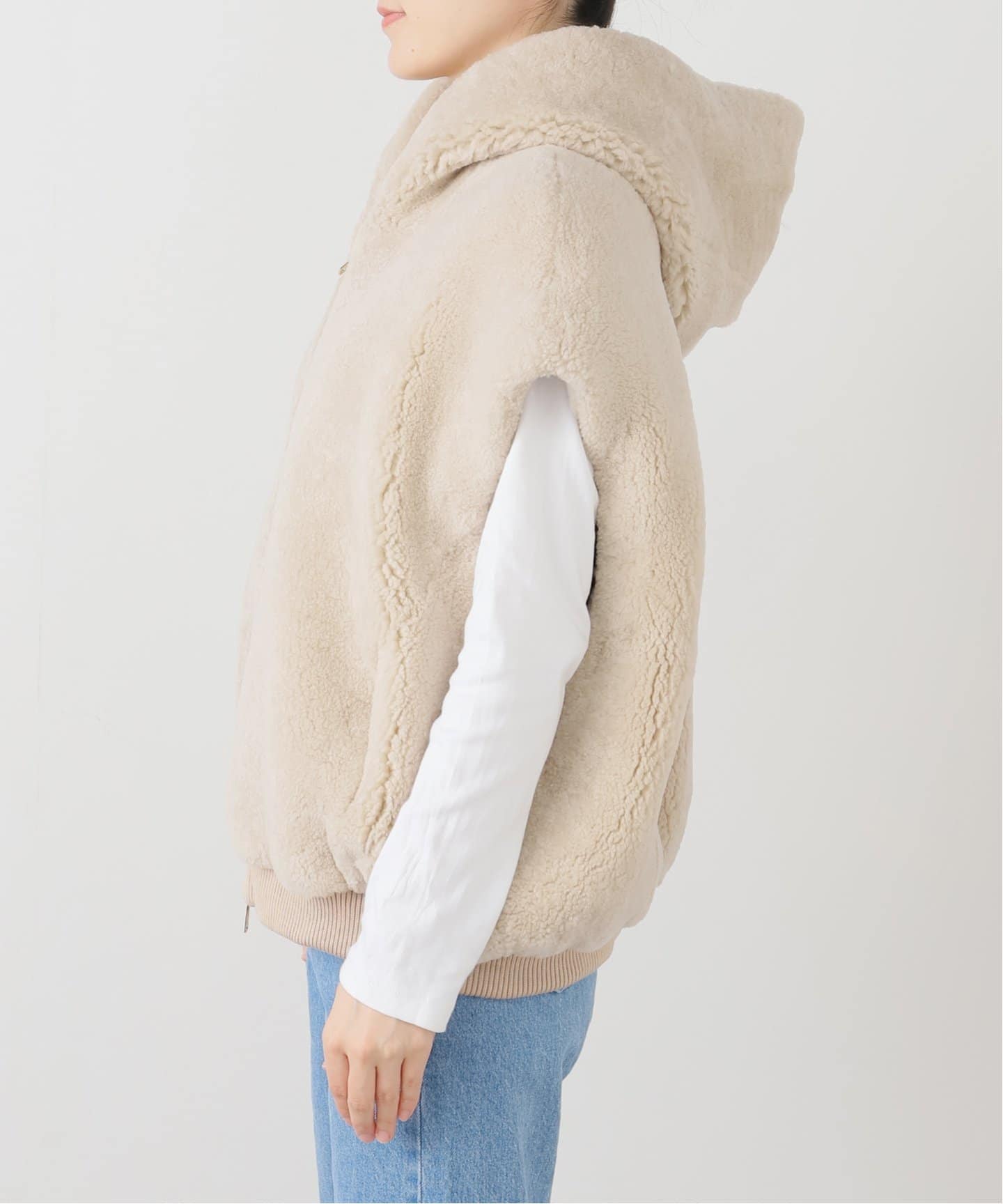 【VENTCOUVERT/ヴァンクヴェール】 Mouton Jacket VENTCOUVERT/ヴァンクヴェール】 MOUTON VEST（ベスト）｜L