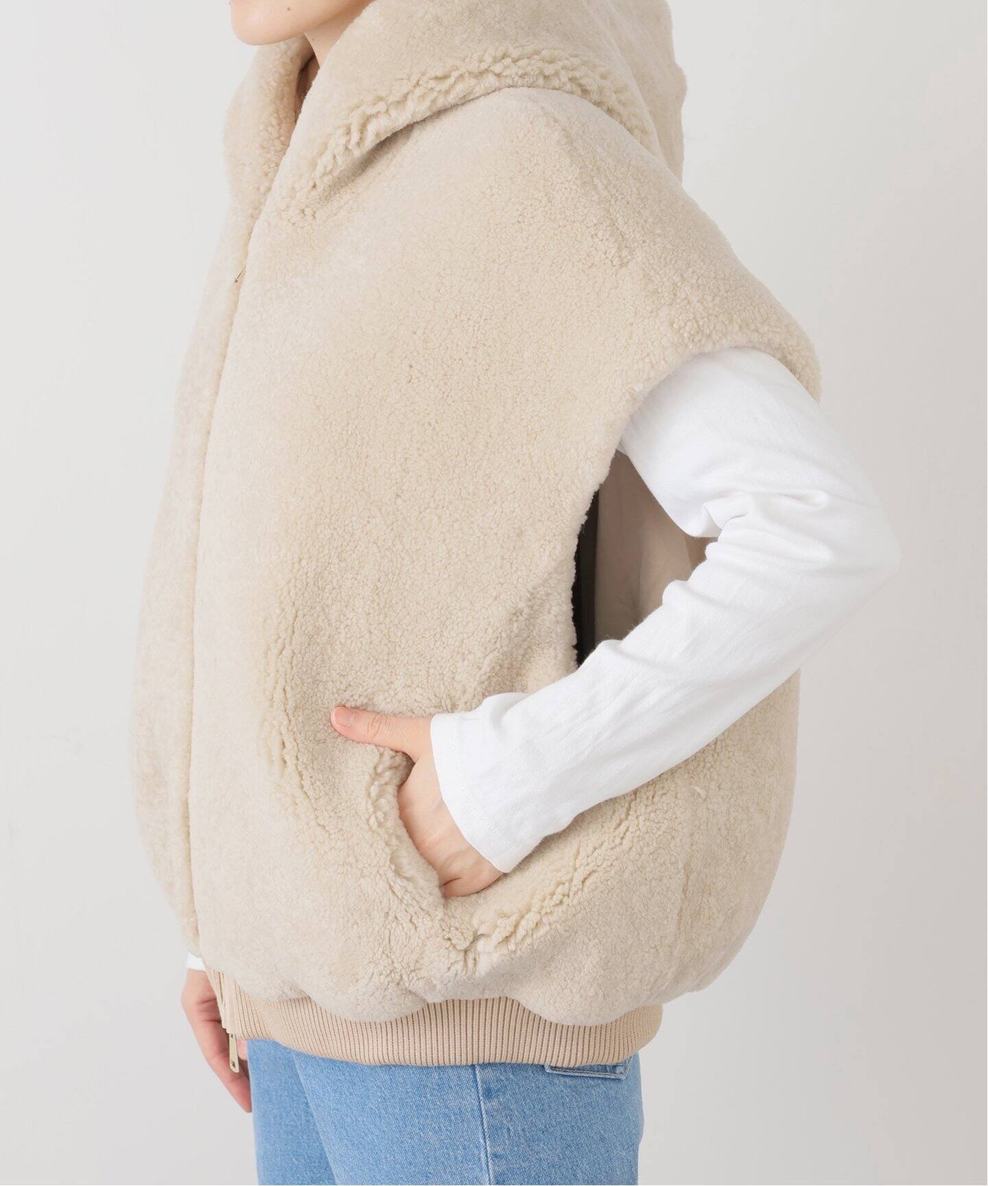 VENTCOUVERT/ヴァンクヴェール】 MOUTON VEST（ベスト）｜L 