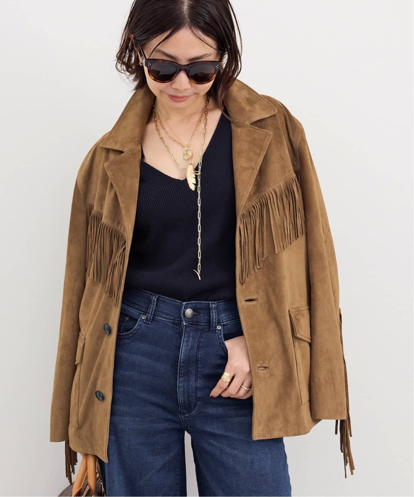 NILI LOTAN/ニリ ロタン】 MAELLE FRINGE JACKET（その他ジャケット