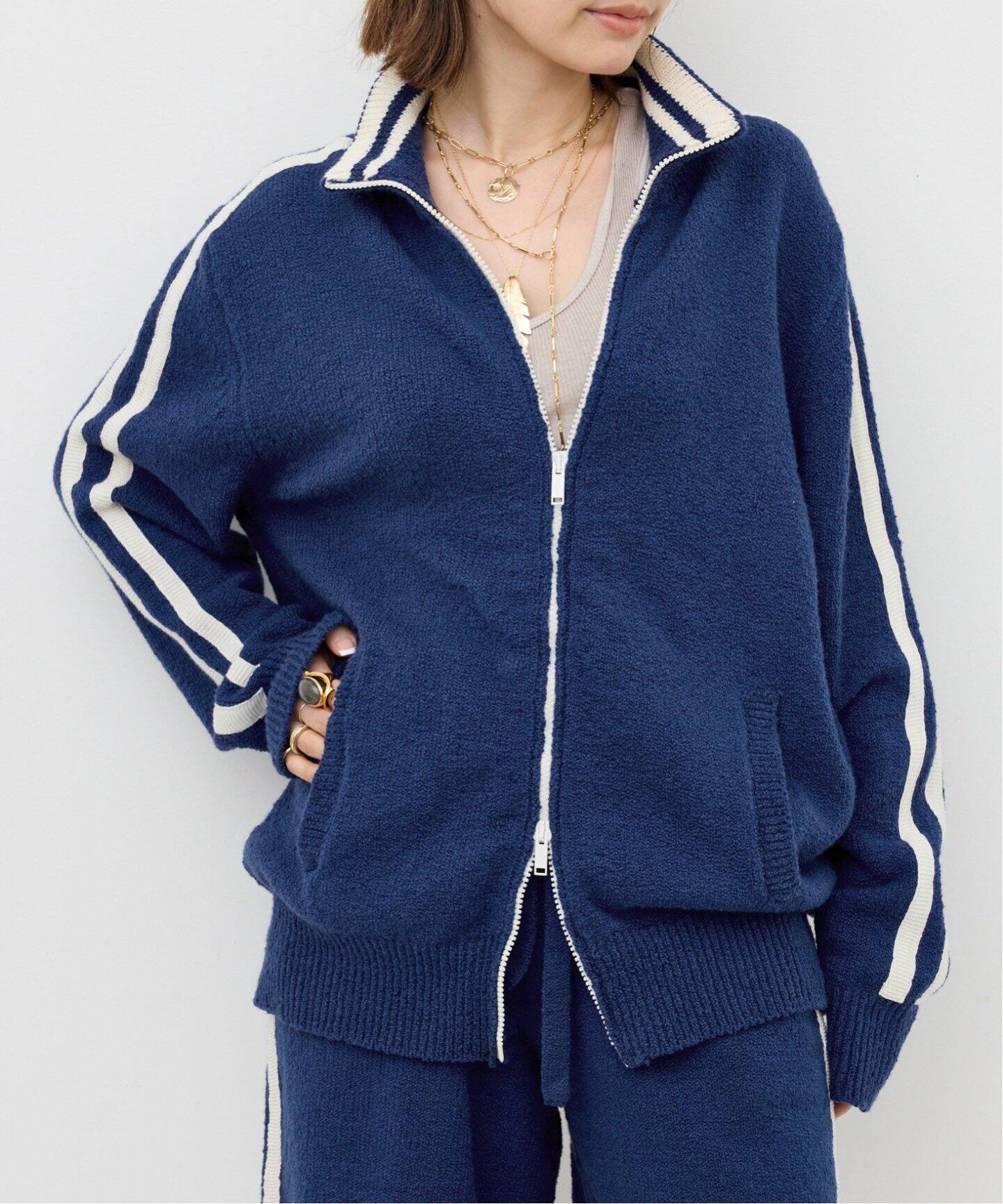 LANEUS/ラネウス】 KNITTED BOMBER JACKET（その他ジャケット・スーツ 
