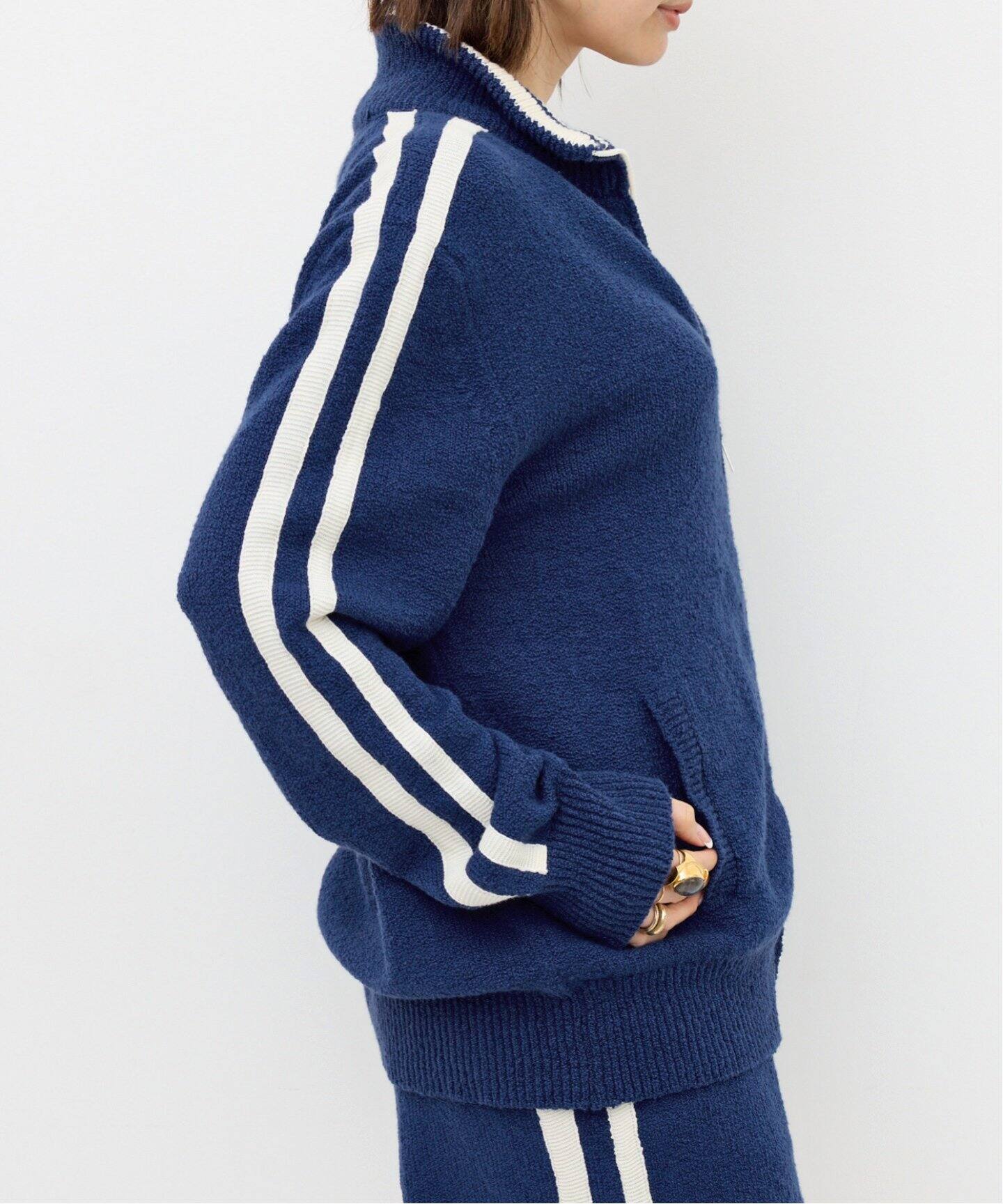 LANEUS/ラネウス】 KNITTED BOMBER JACKET（その他ジャケット・スーツ 
