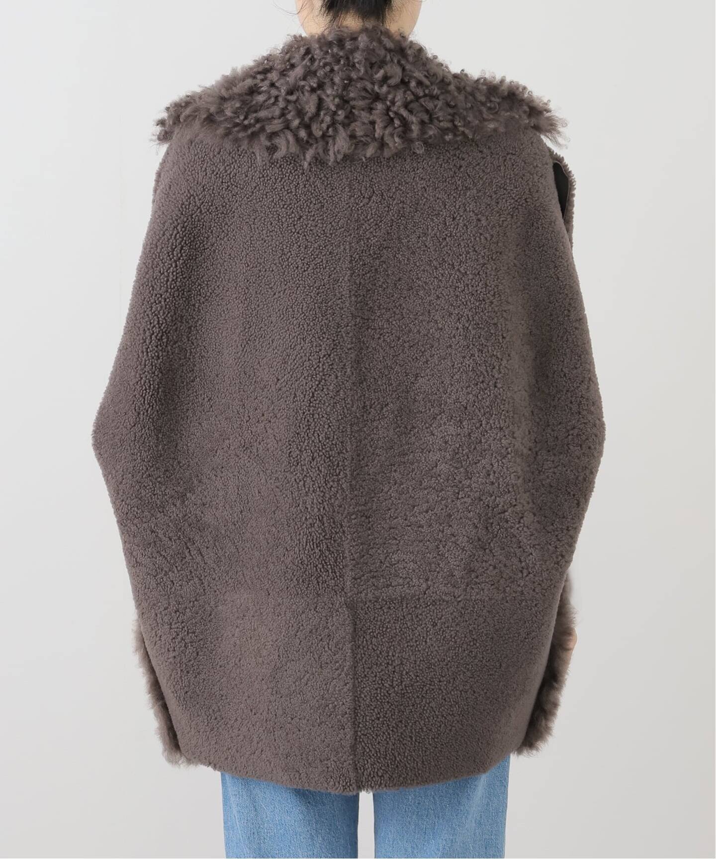 ☆けいこ☆アパルトモン BLANCHA ブランカムートンベスト ブラウン 予約》【BLANCHA/ブランカ】 MOUTON VEST（ベスト）｜L
