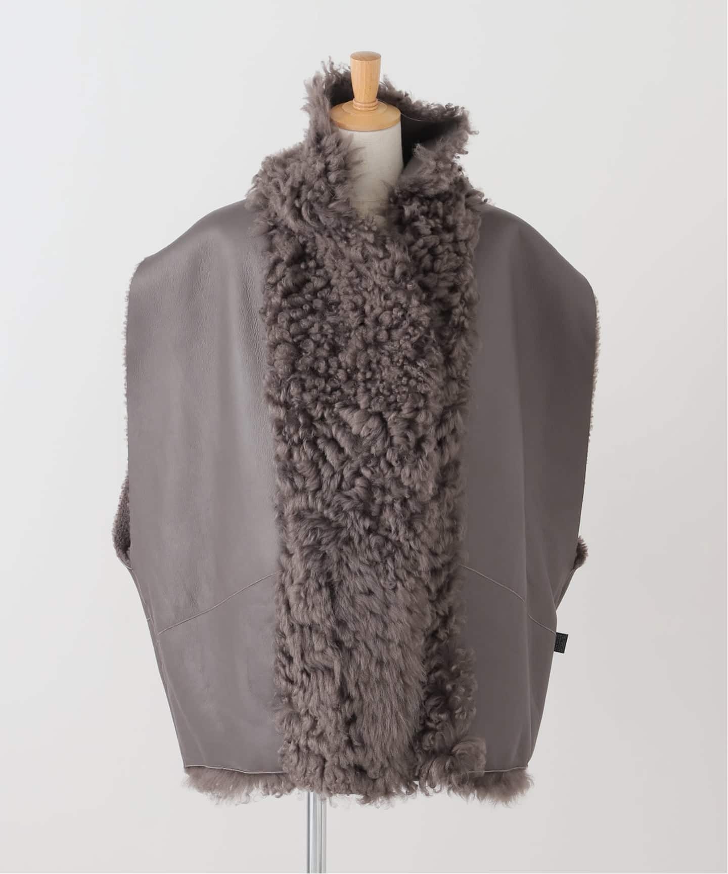☆けいこ☆アパルトモン BLANCHA ブランカムートンベスト ブラウン 予約》【BLANCHA/ブランカ】 MOUTON VEST（ベスト）｜L