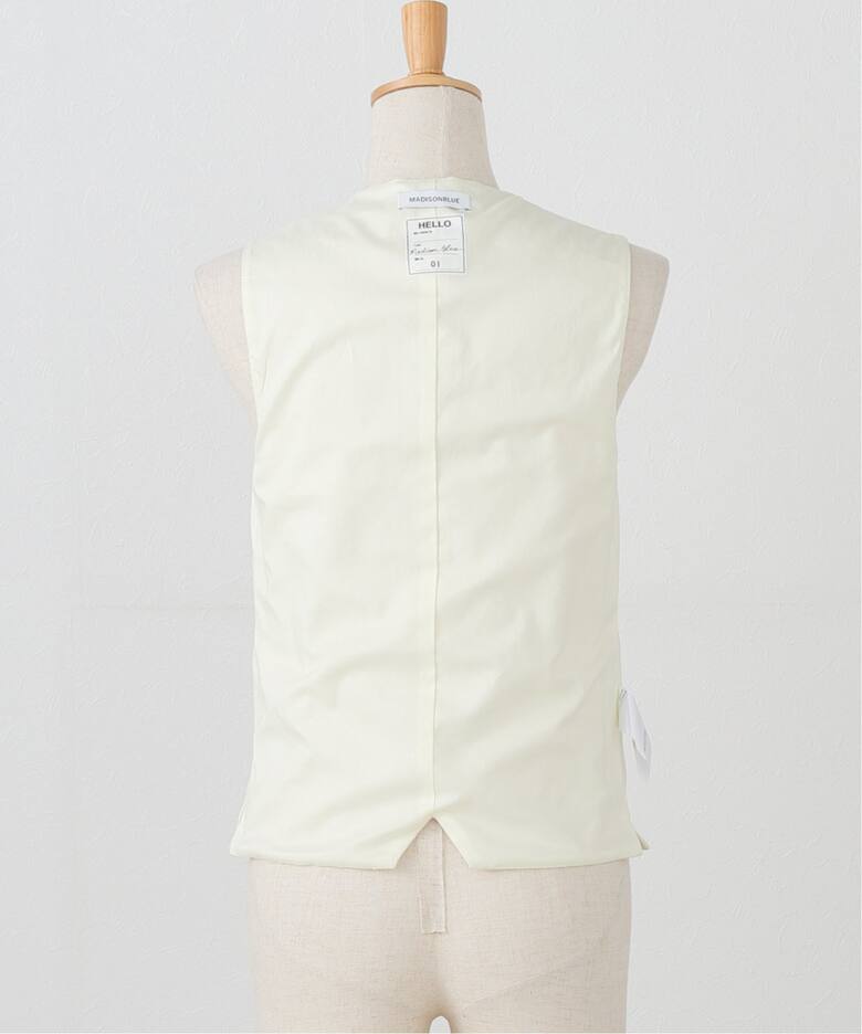 MADISON BLUE/マディソン ブルー】 SLIM FIT VEST PEARL（ジレ）｜L 