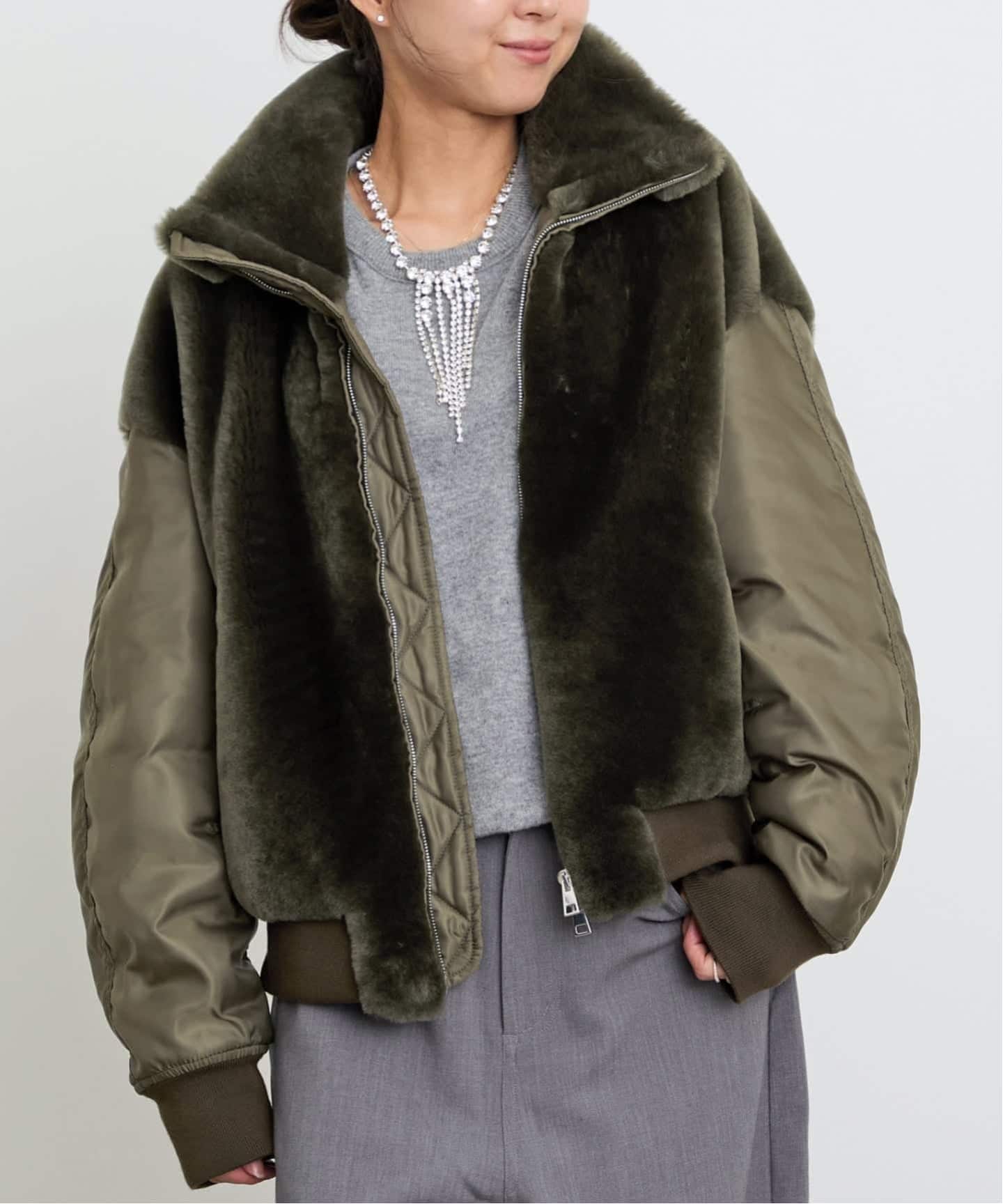 BLANCHA/ブランカ】 MOUTON BLOUSON（その他ブルゾン／アウター）｜L