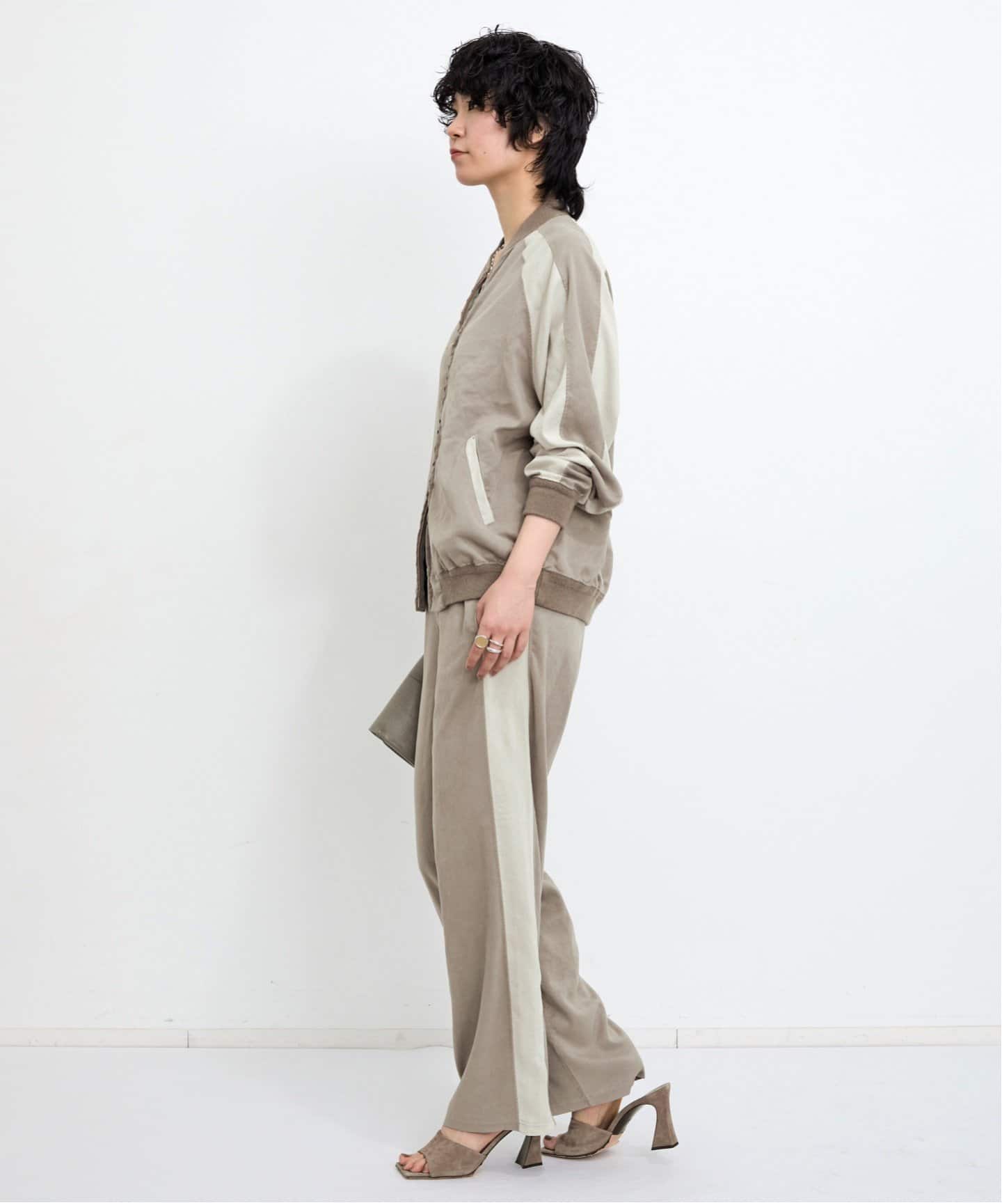 REMI RELIEF/レミ レリーフ】 SUEDE LIKE RAGLAN ZIP JACKET