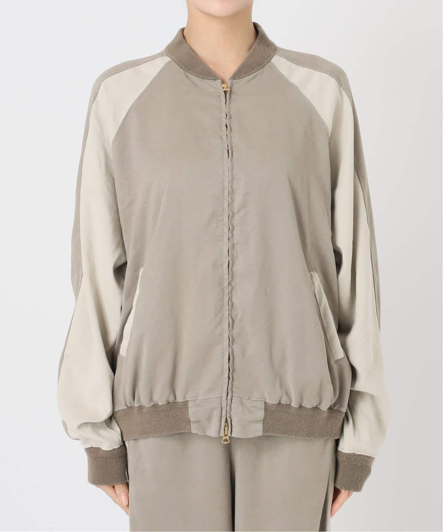 REMI RELIEF/レミ レリーフ】 SUEDE LIKE RAGLAN ZIP JACKET