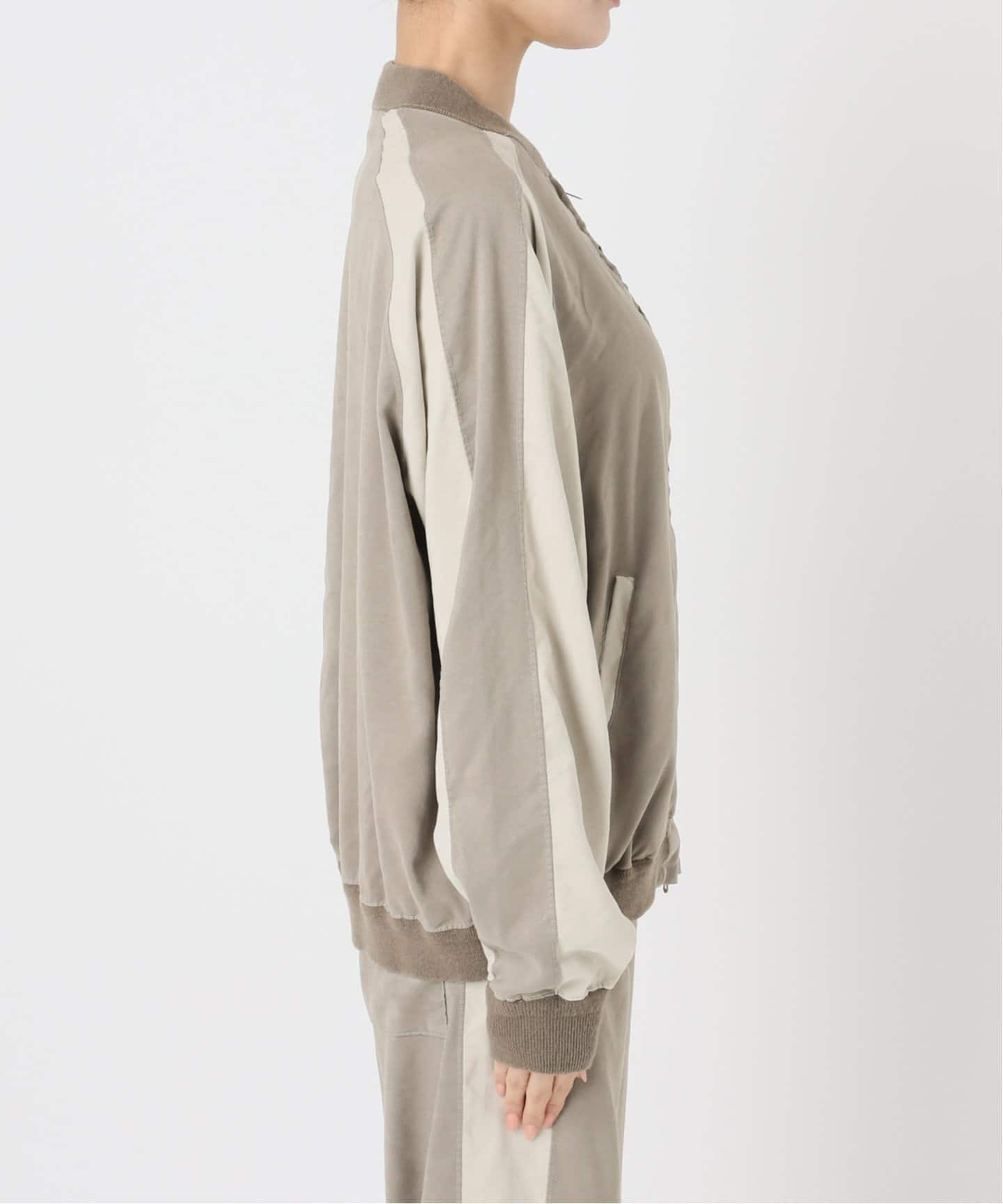 REMI RELIEF/レミ レリーフ】 SUEDE LIKE RAGLAN ZIP JACKET