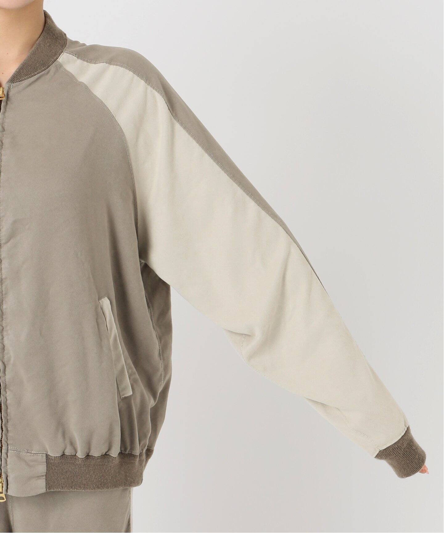 REMI RELIEF/レミ レリーフ】 SUEDE LIKE RAGLAN ZIP JACKET（その他 