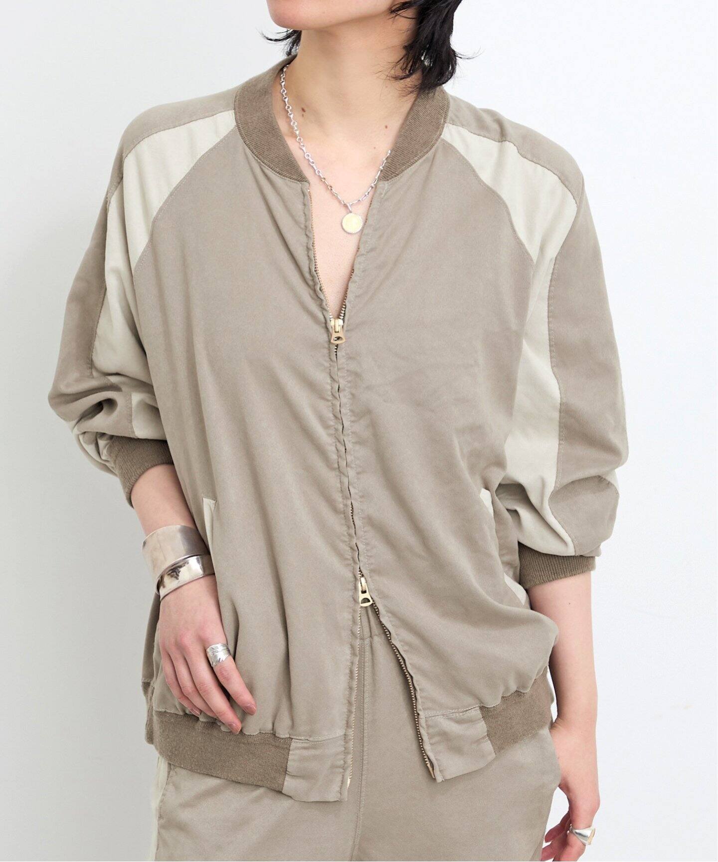 REMI RELIEF/レミ レリーフ】 SUEDE LIKE RAGLAN ZIP JACKET（その他 