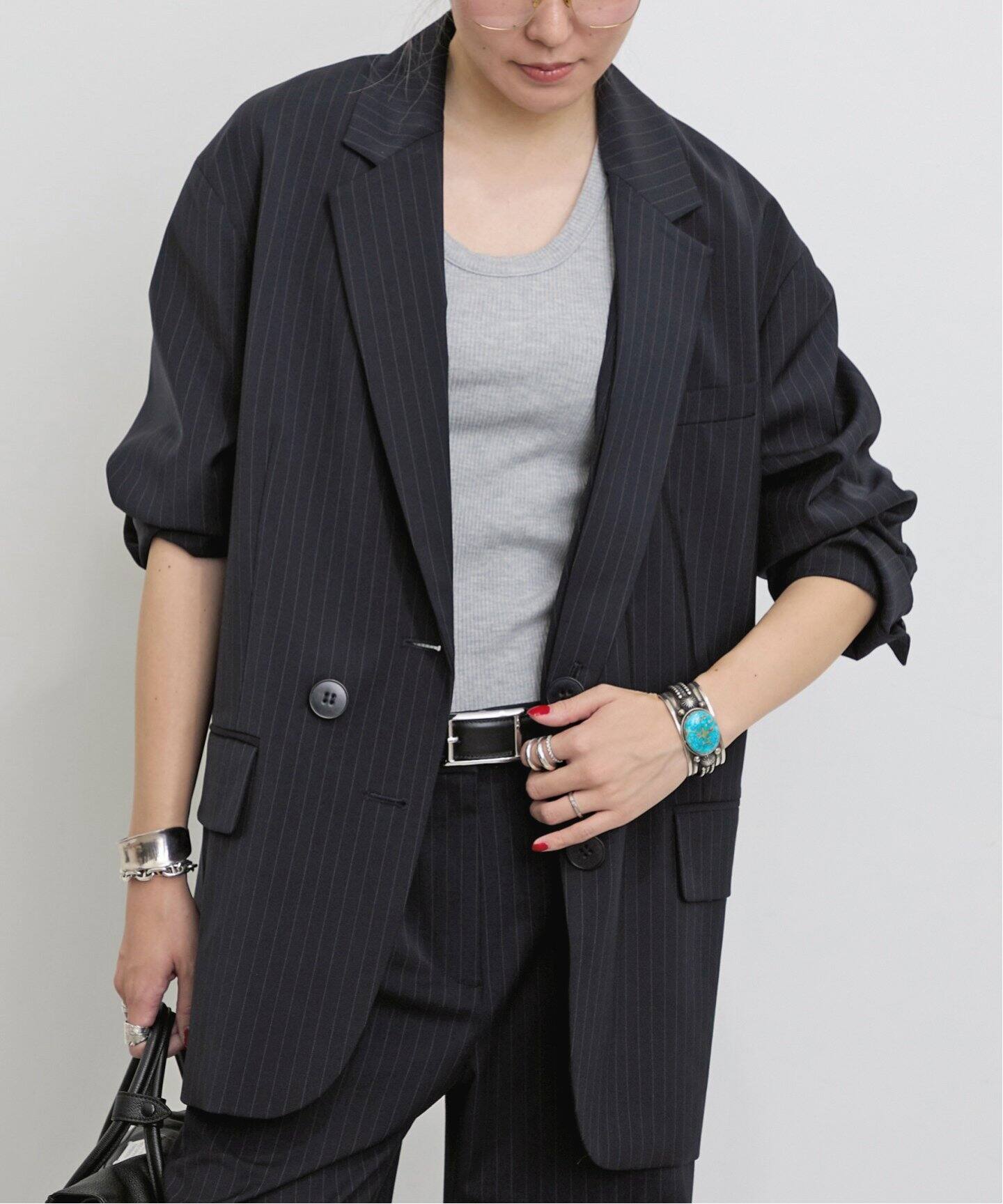 TIBI/ティビ】 PINSTRIPE BLAZER（その他ジャケット・スーツ）｜L