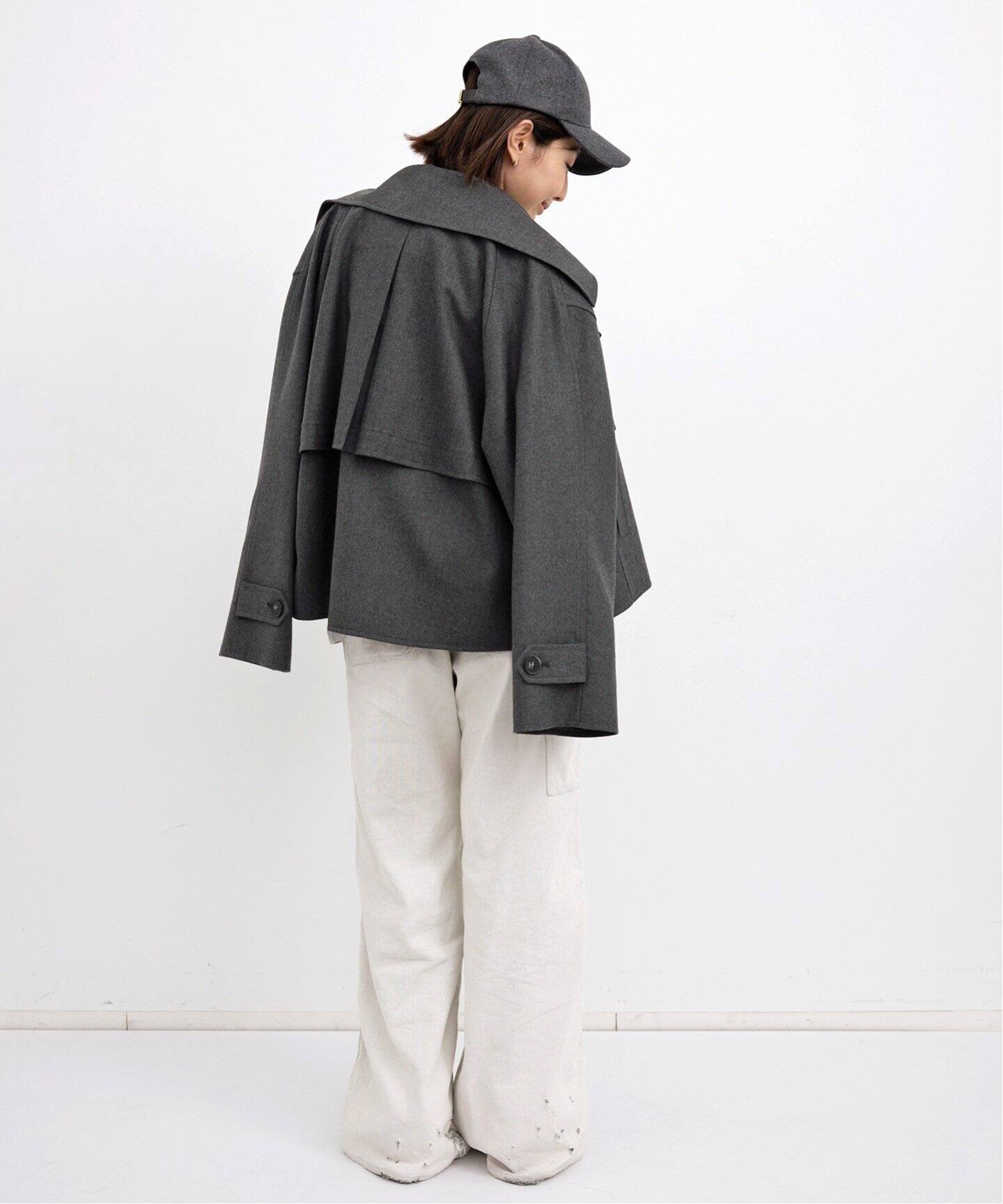MINITZ/ミニッツ】 SHORT TRENCH WOOL（トレンチコート）｜L  
