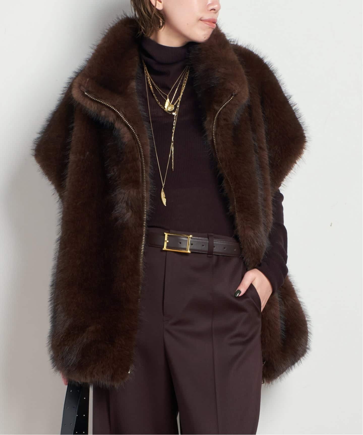 シャギーベスト（ベスト）｜AP STUDIO（エーピーストゥディオ）の通販