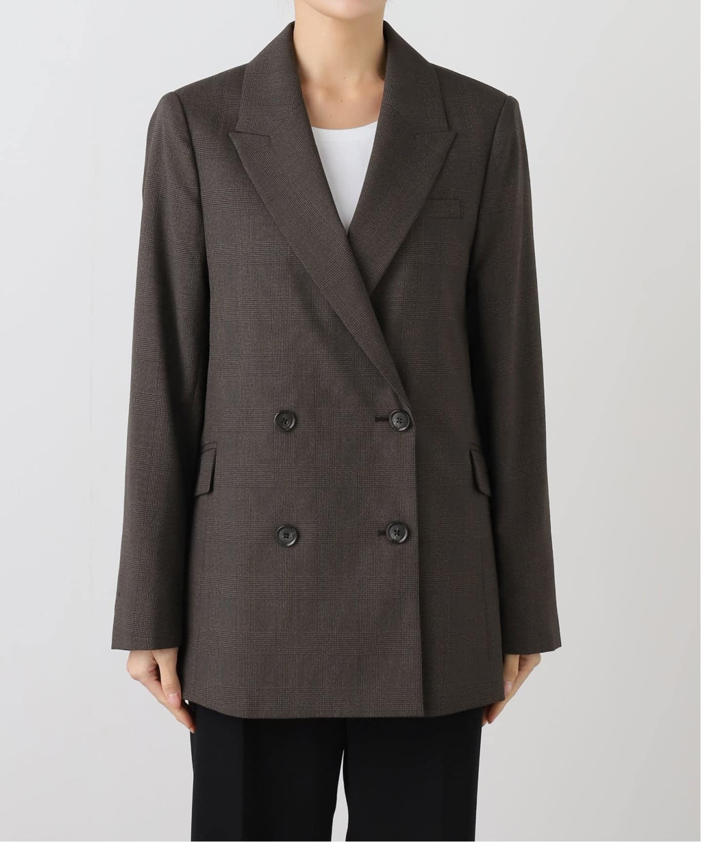 JOURNAL STANDARD】グレンチェックロングテーラーコート グレン