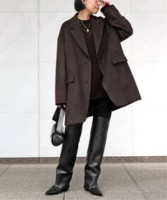 レディース オーバーサイズジャケットコート エーピーストゥディオ その他ブルゾン／アウター ブラウン A 36のサムネイル