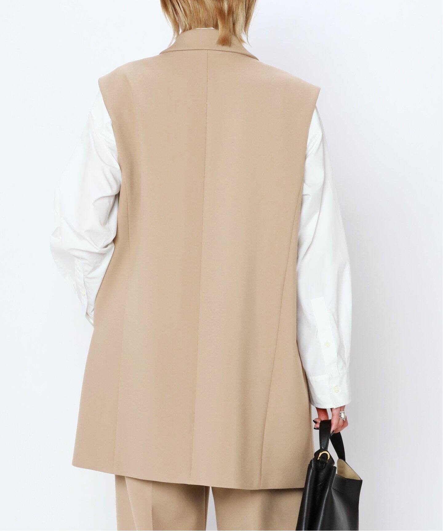 ダブルクロスロングベスト（ジレ）｜AP STUDIO（エーピー