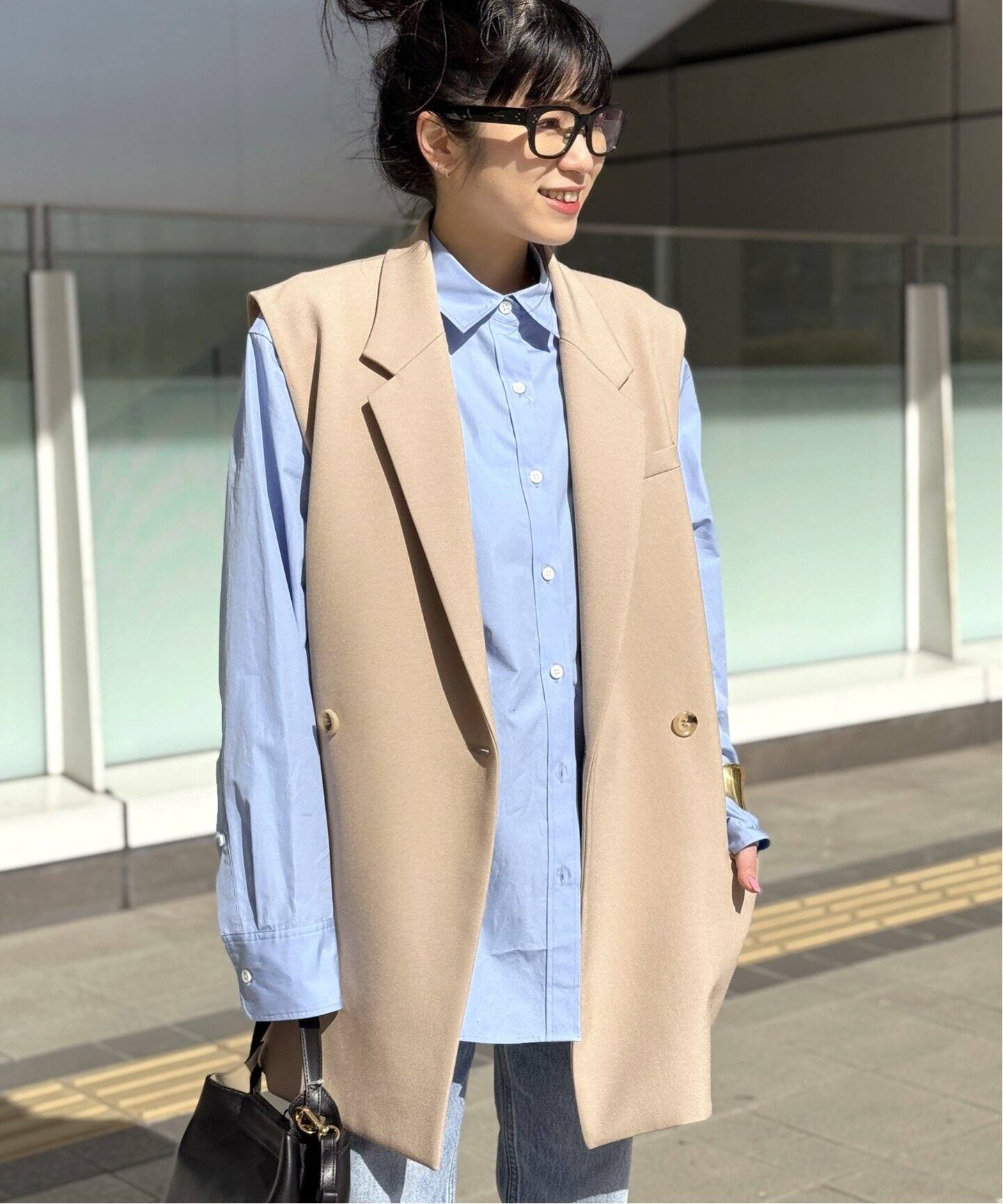 ダブルクロスロングベスト（ジレ）｜AP STUDIO（エーピーストゥディオ