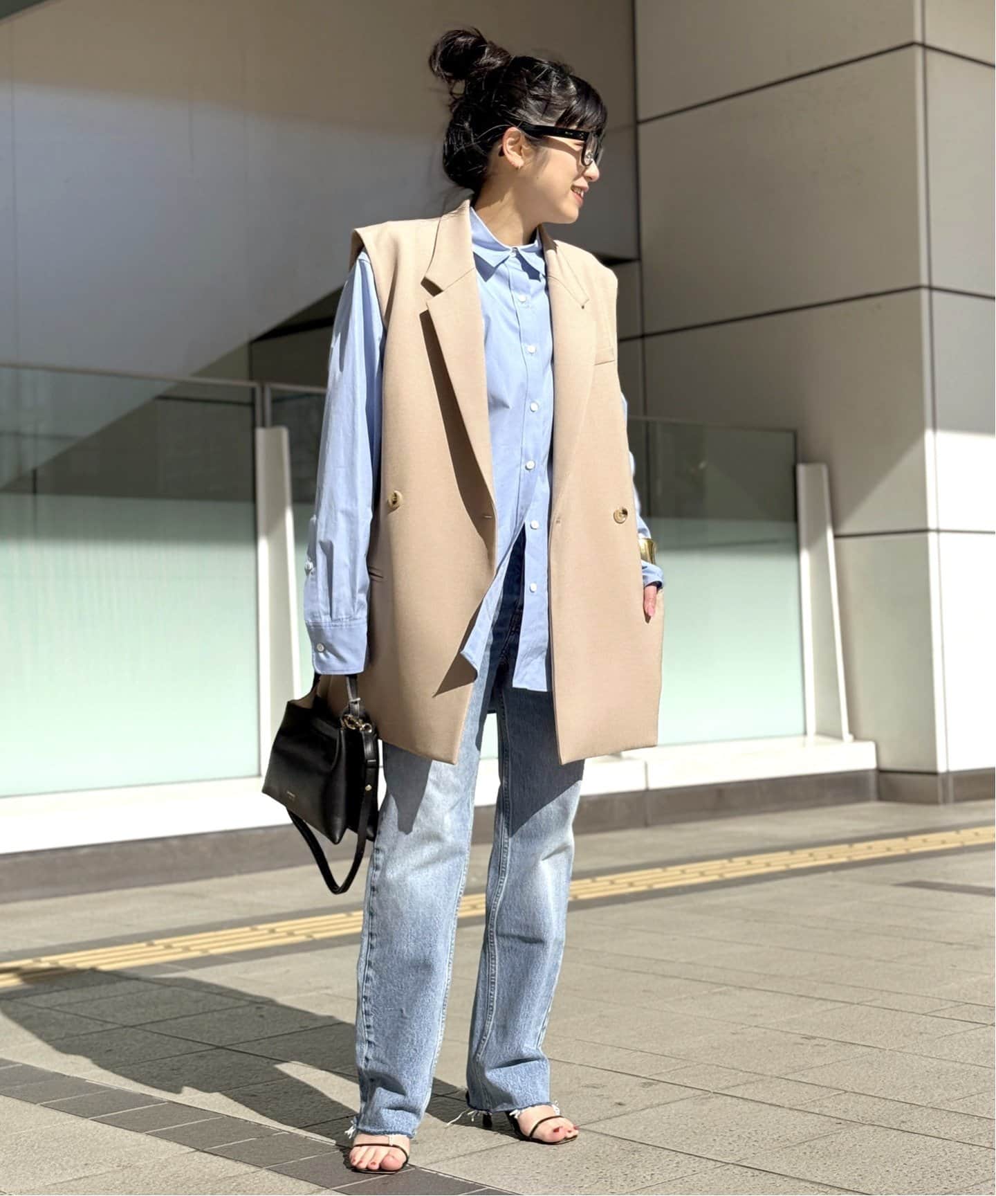 ダブルクロスロングベスト（ジレ）｜AP STUDIO（エーピーストゥディオ