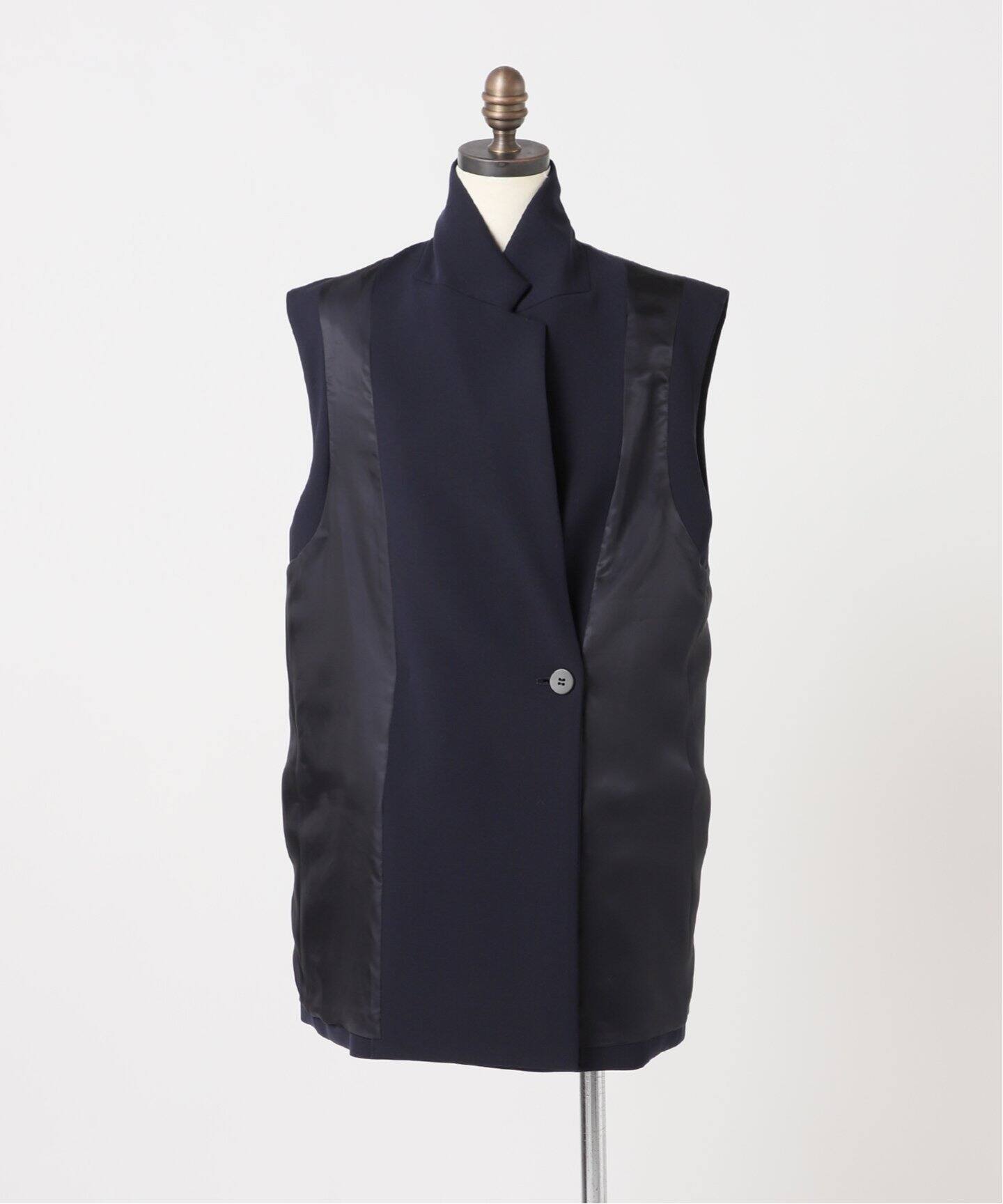 ダブルクロスロングベスト（ジレ）｜AP STUDIO（エーピー