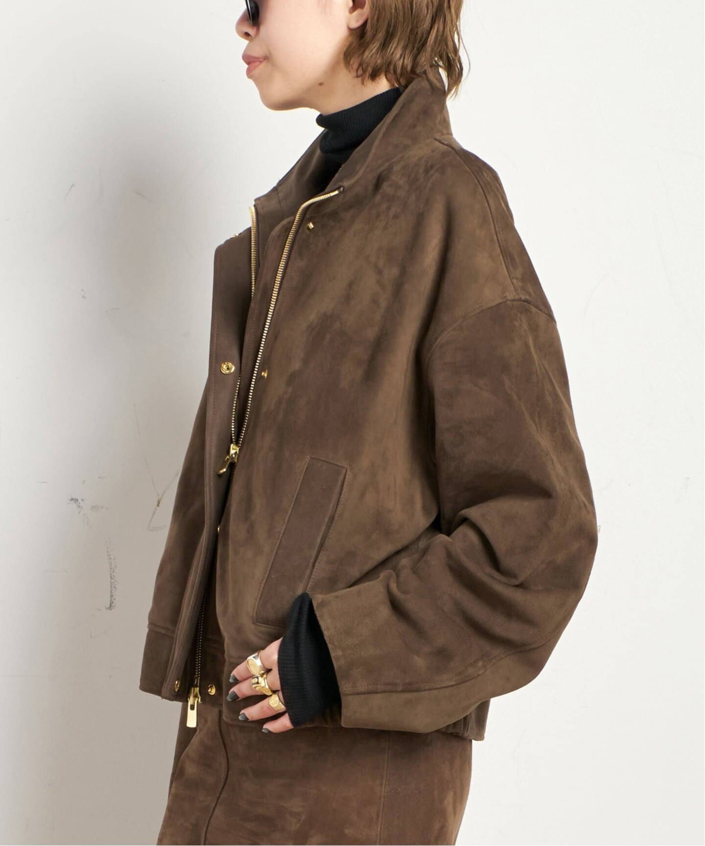 スエードクロップドブルゾン（その他ジャケット・スーツ）｜AP STUDIO