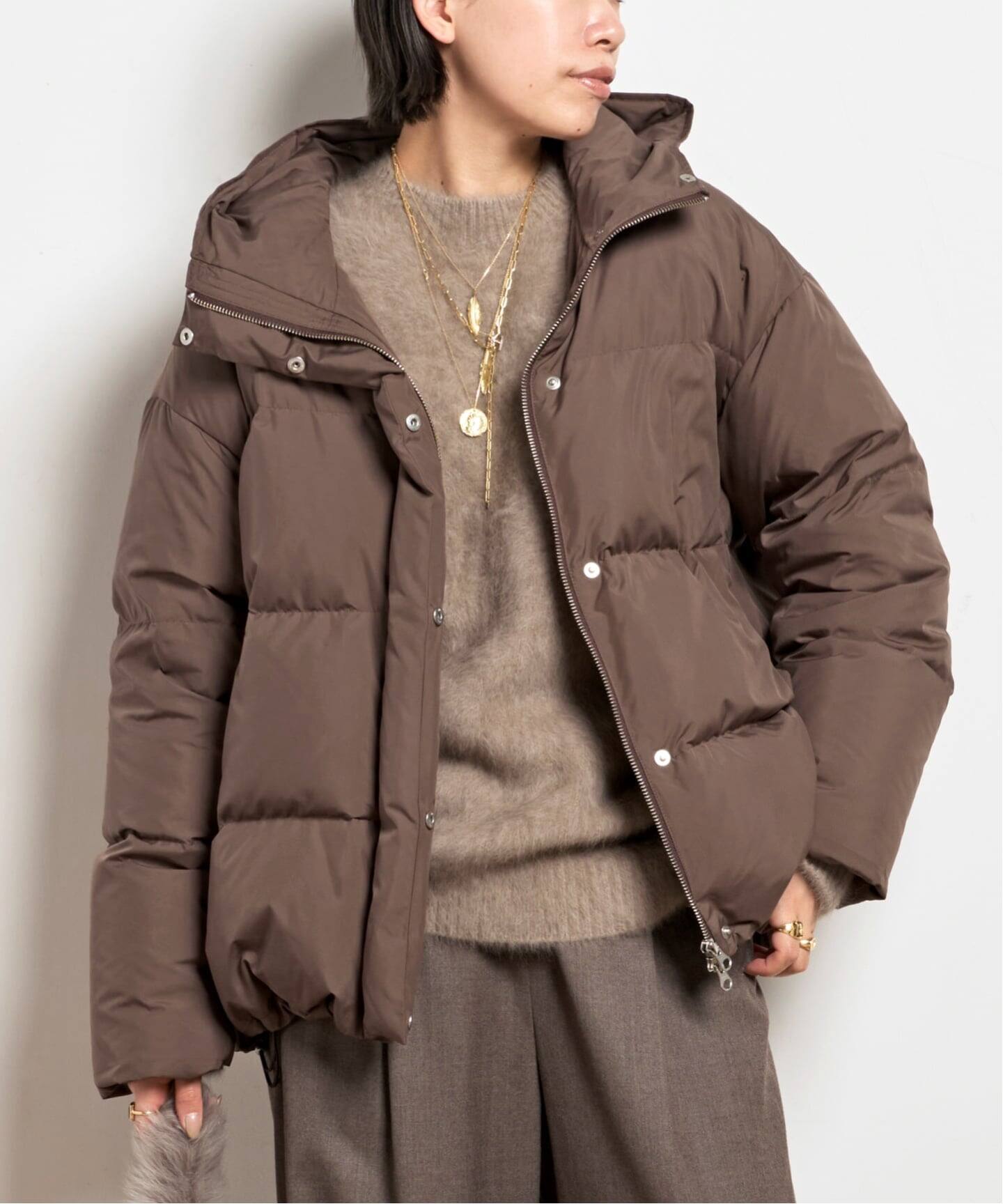 【新品】AP STUDIO フードダウンジャケット （ブラウン） フードダウンジャケット(ブラウン)（ダウンジャケット）｜AP STUDIO