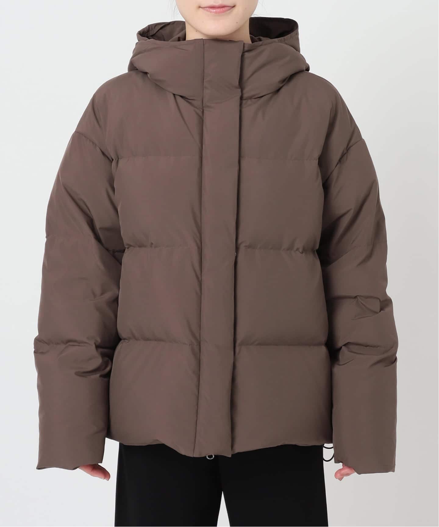 フードダウンジャケット(ブラウン)（ダウンジャケット）｜AP STUDIO