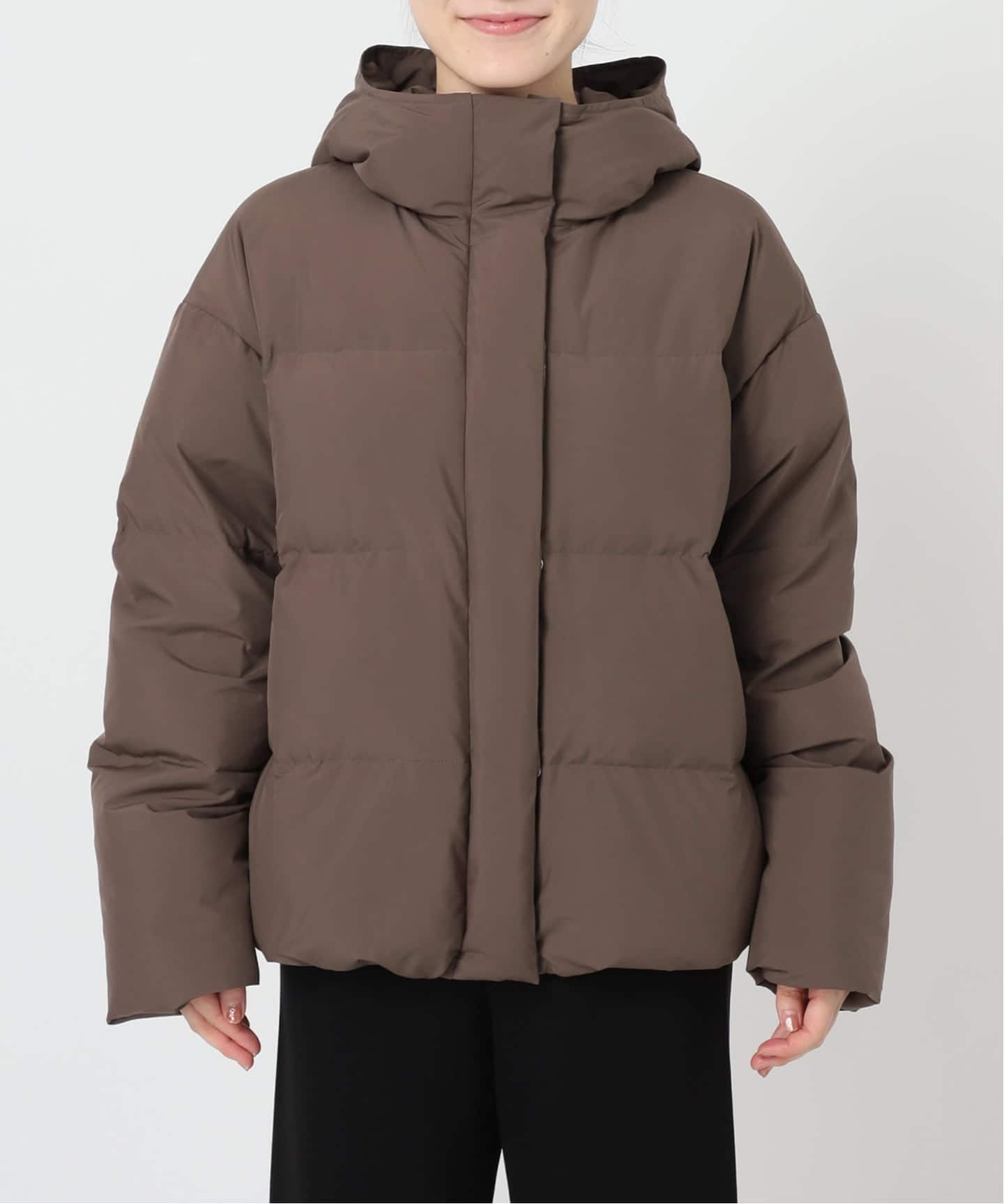 フードダウンジャケット(ブラウン)（ダウンジャケット）｜AP STUDIO