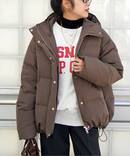 フードダウンジャケット(ブラウン)