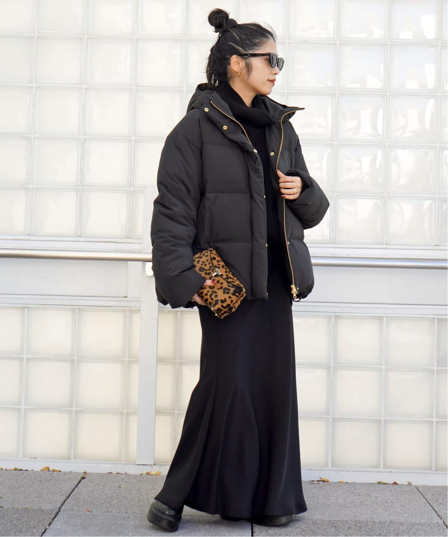 フードダウンジャケット(ブラック)（ダウンジャケット）｜AP STUDIO