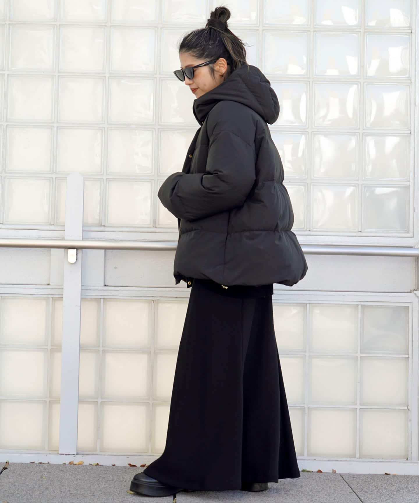 フードダウンジャケット(ブラック)（ダウンジャケット）｜AP STUDIO